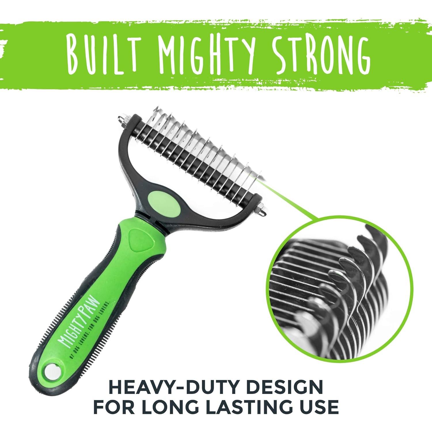 Cepillo de Aseo para Perros Mighty Paw - Peine Doble Cara 2 en 1