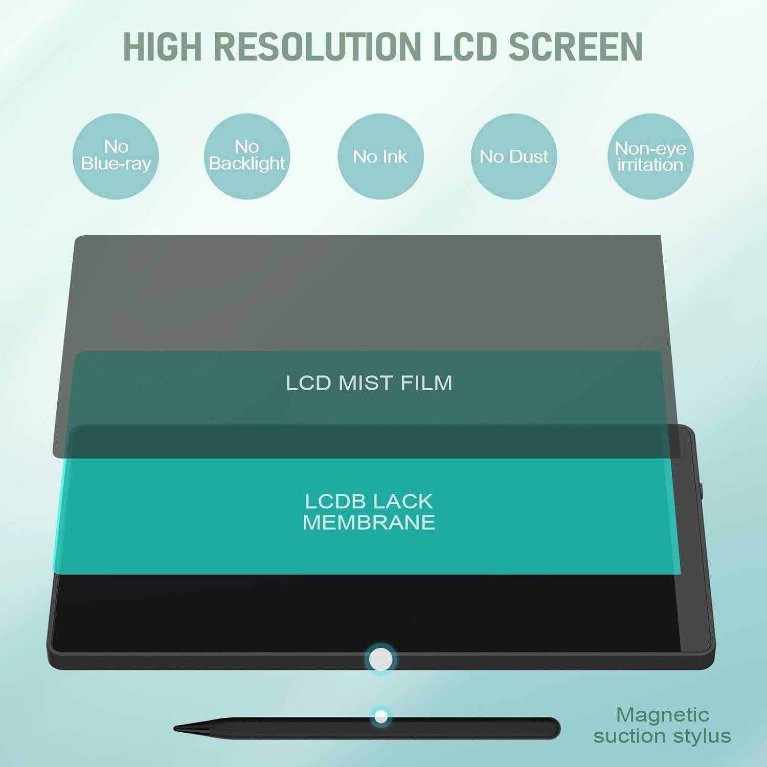 Tableta de Escritura LCD Ksequ 6.5" Doble Cara Borrable