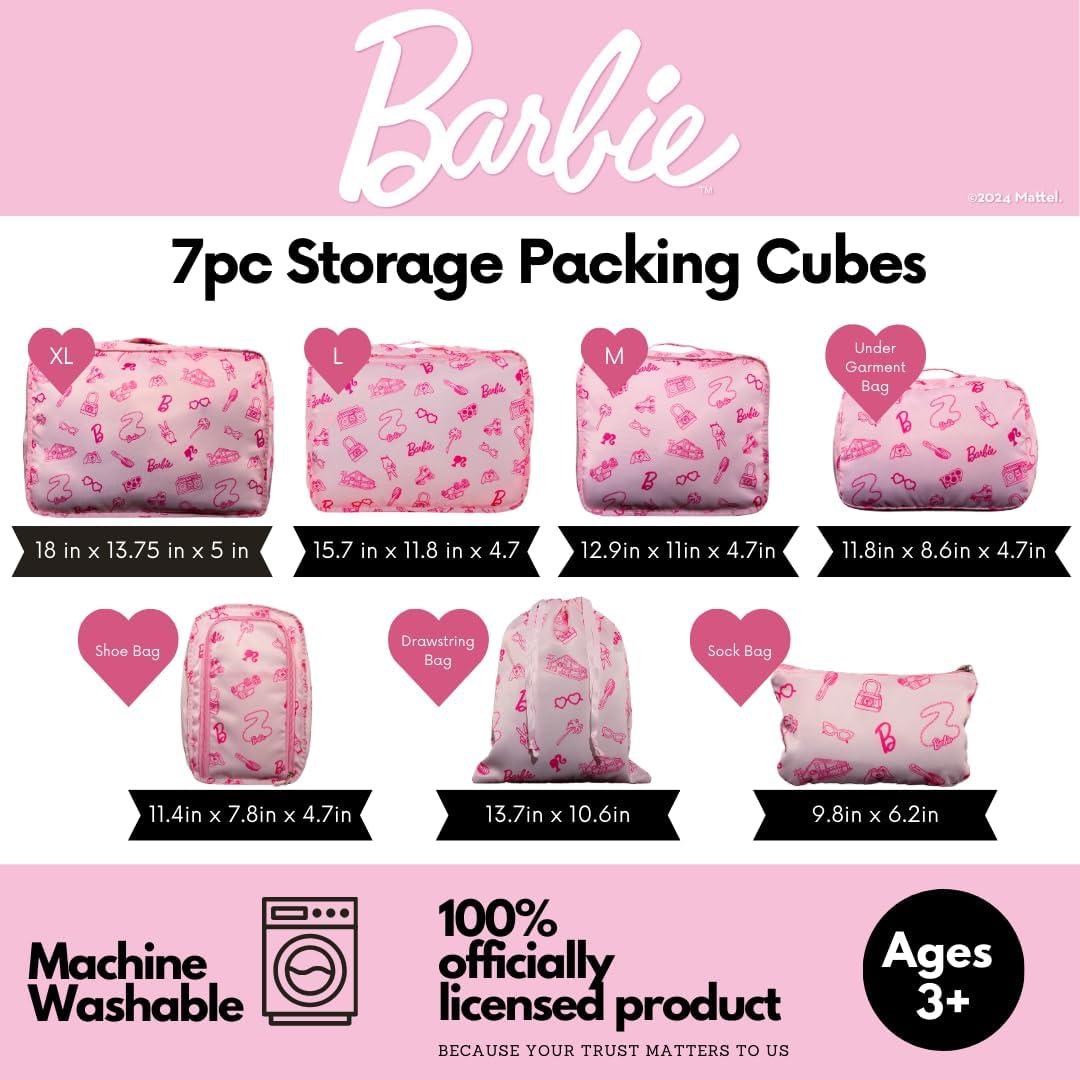 Set de 7 Cubos de Almacenamiento Barbie Franco - Viaje Organizado
