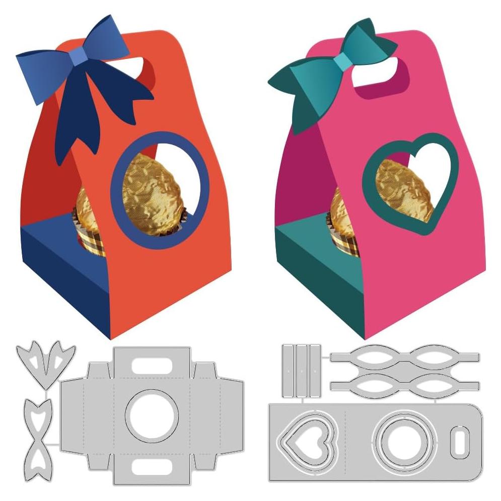 Troqueles de Corte Caja de Chocolate 3D DELORIGIN 2 Piezas