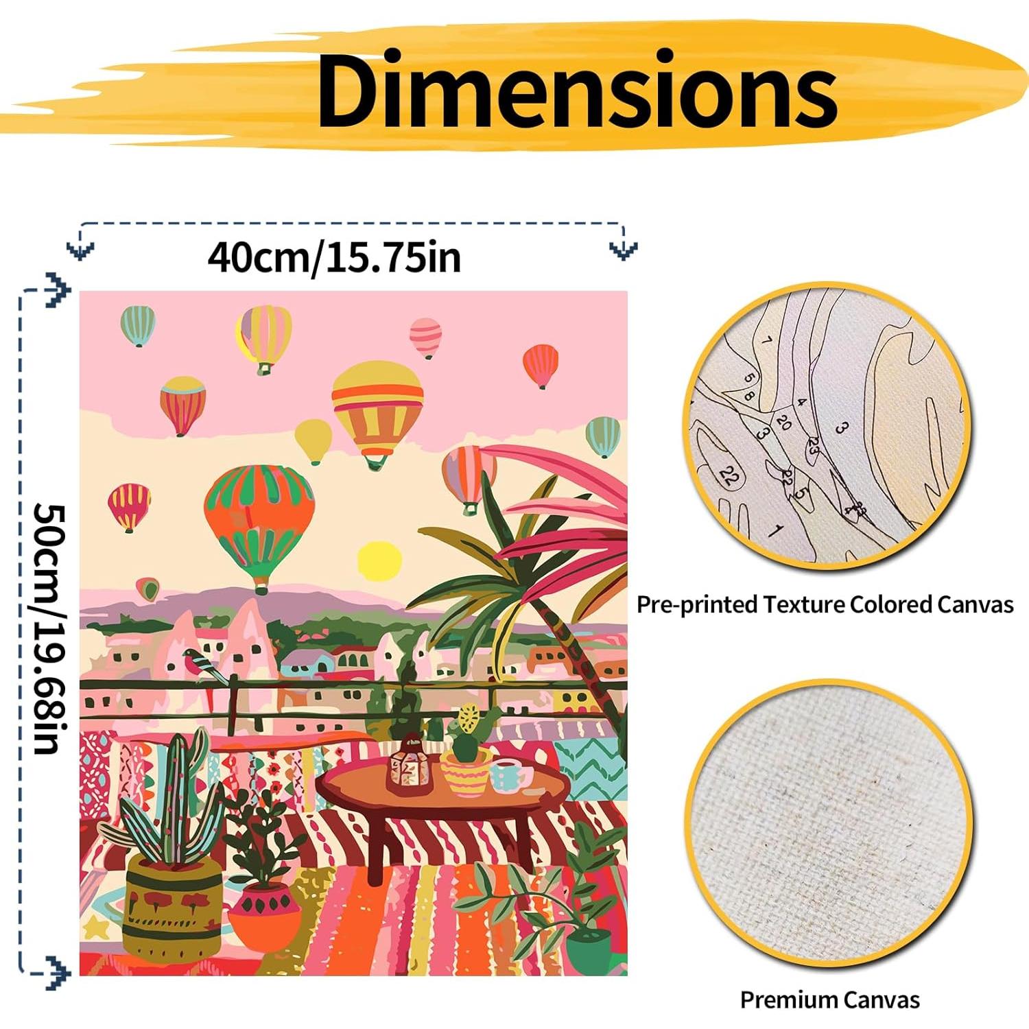 Kit de Pintar por Números YALKIN 40x50 cm Acrílico para Adultos