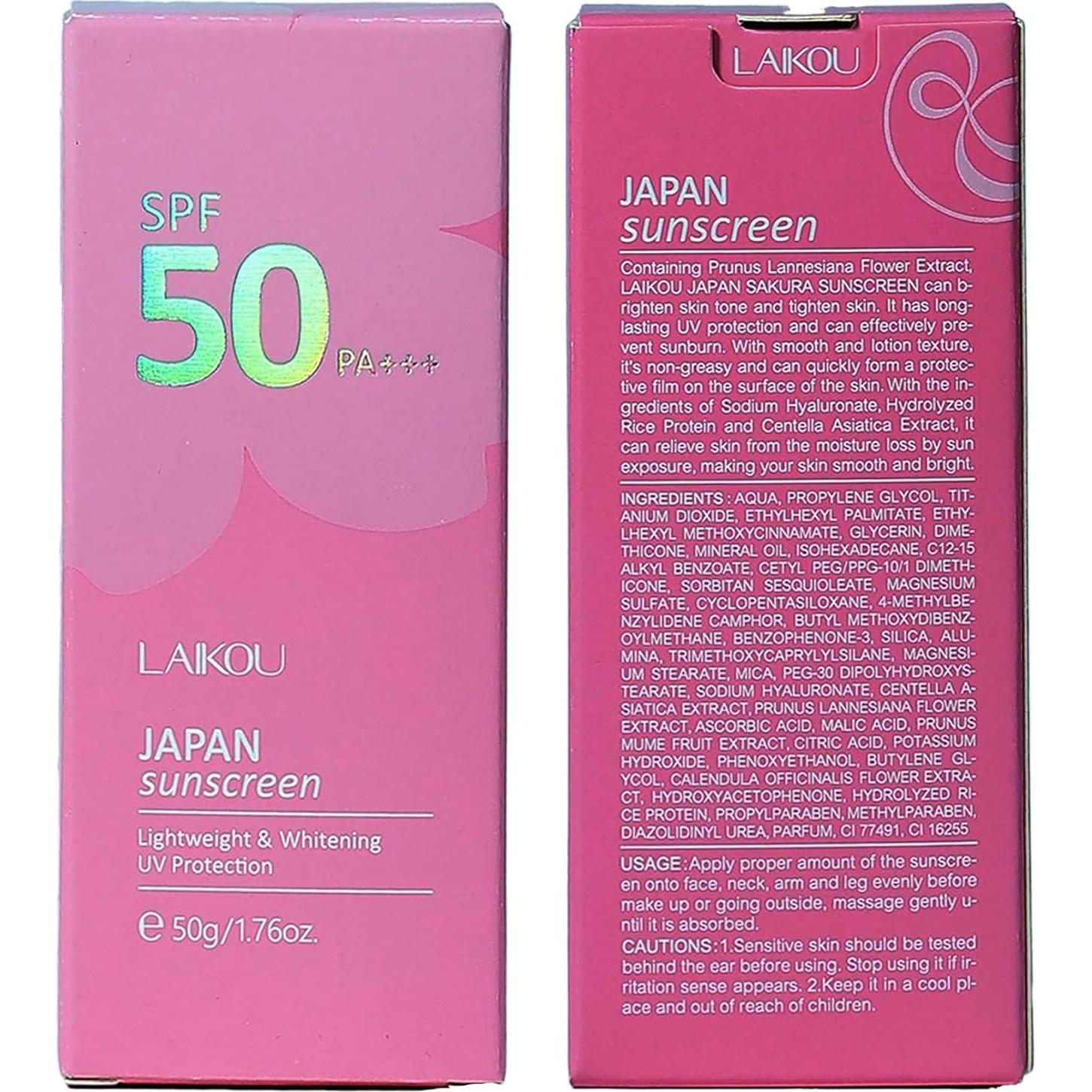 Protector Solar Facial Japan Sakura SPF 50 PA+++ 50g