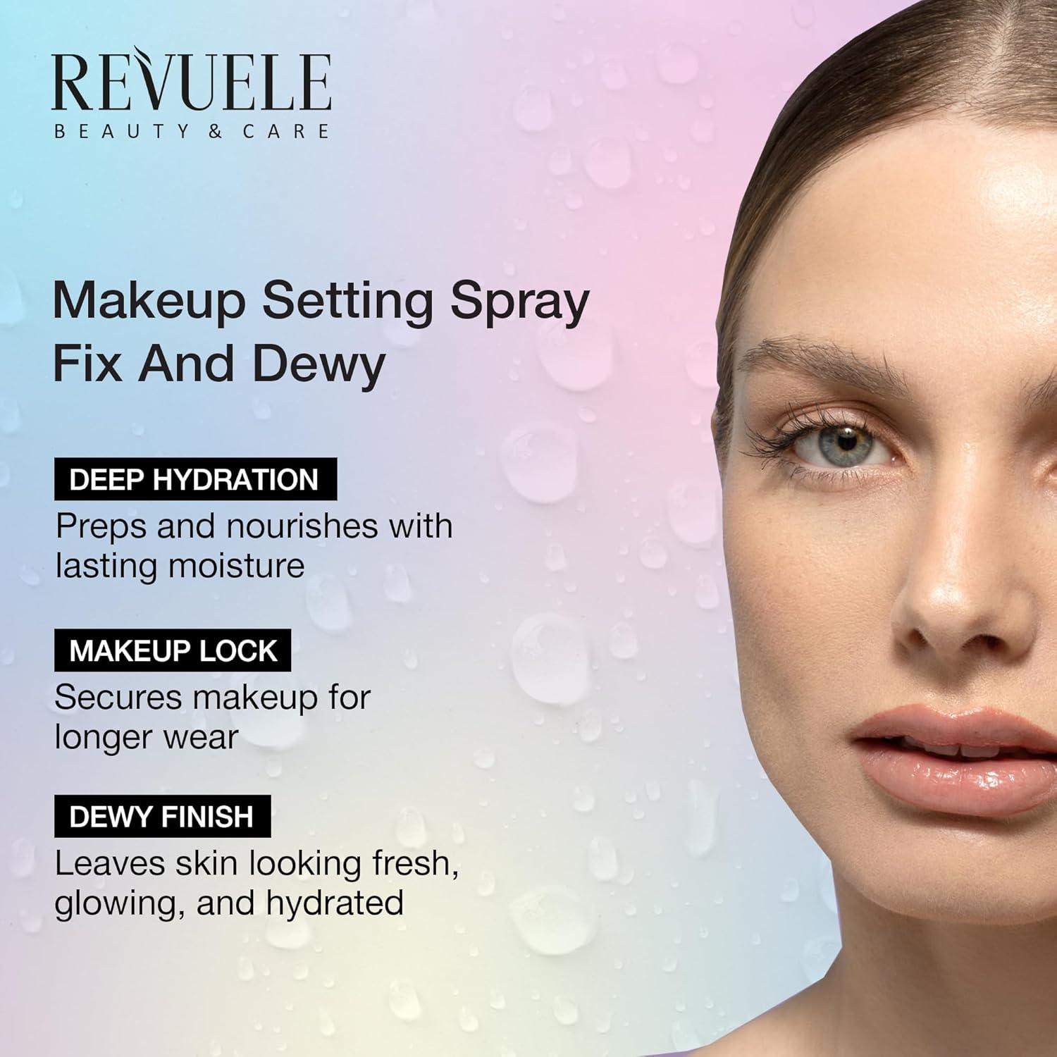 Spray Fijador de Maquillaje Revuele 150 ml - Acabado Mate/Dewy