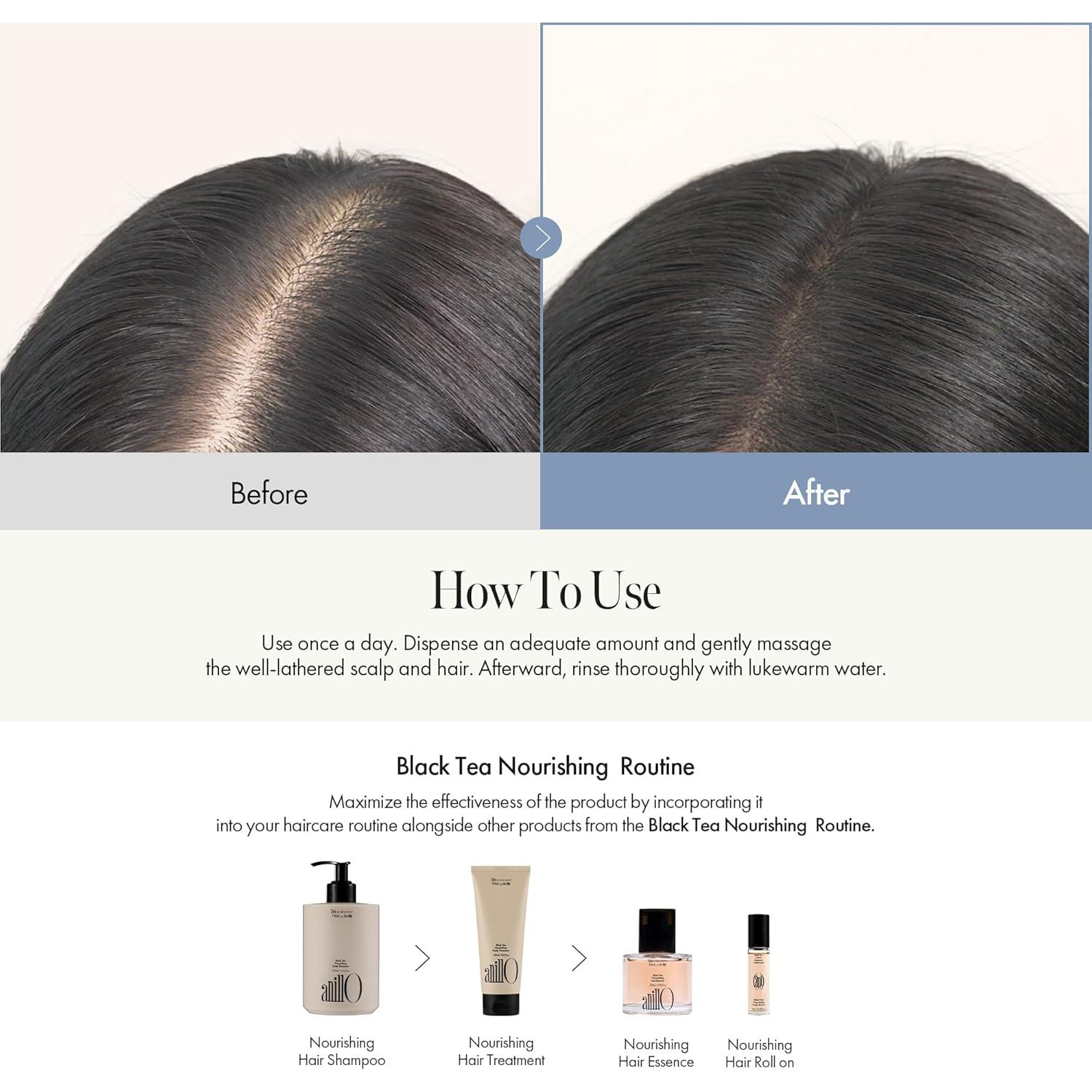 Champú Vegano Nutritivo Té Negro 450ml - Hidratación y Fortalecimiento