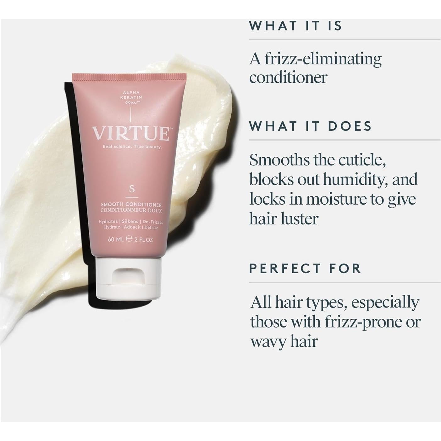Acondicionador Suave Virtue 59 ml Control Frizz Cabello Rizado
