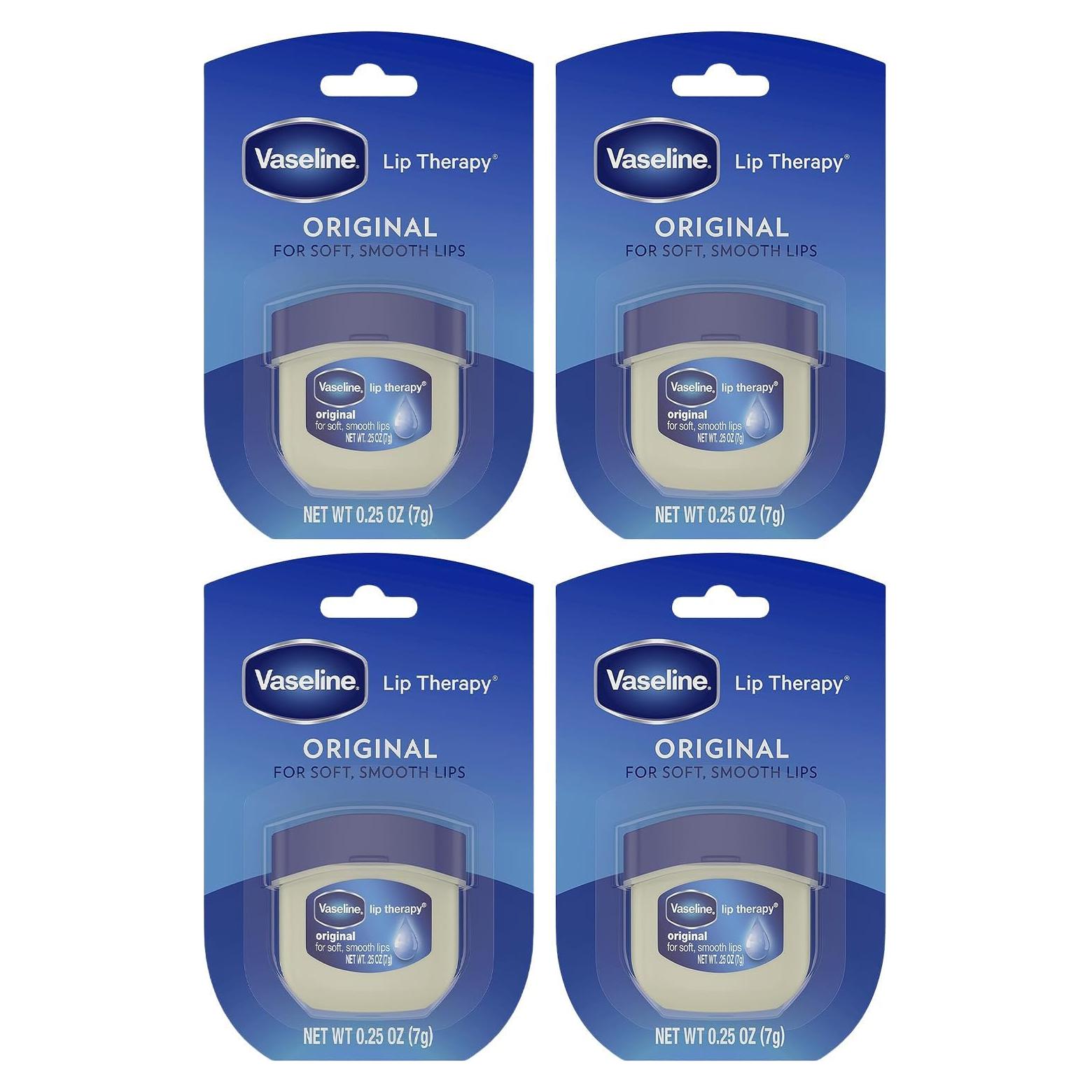 Bálsamo Labial Hidratante Vaseline Lip Therapy 4-Pack 7.1g