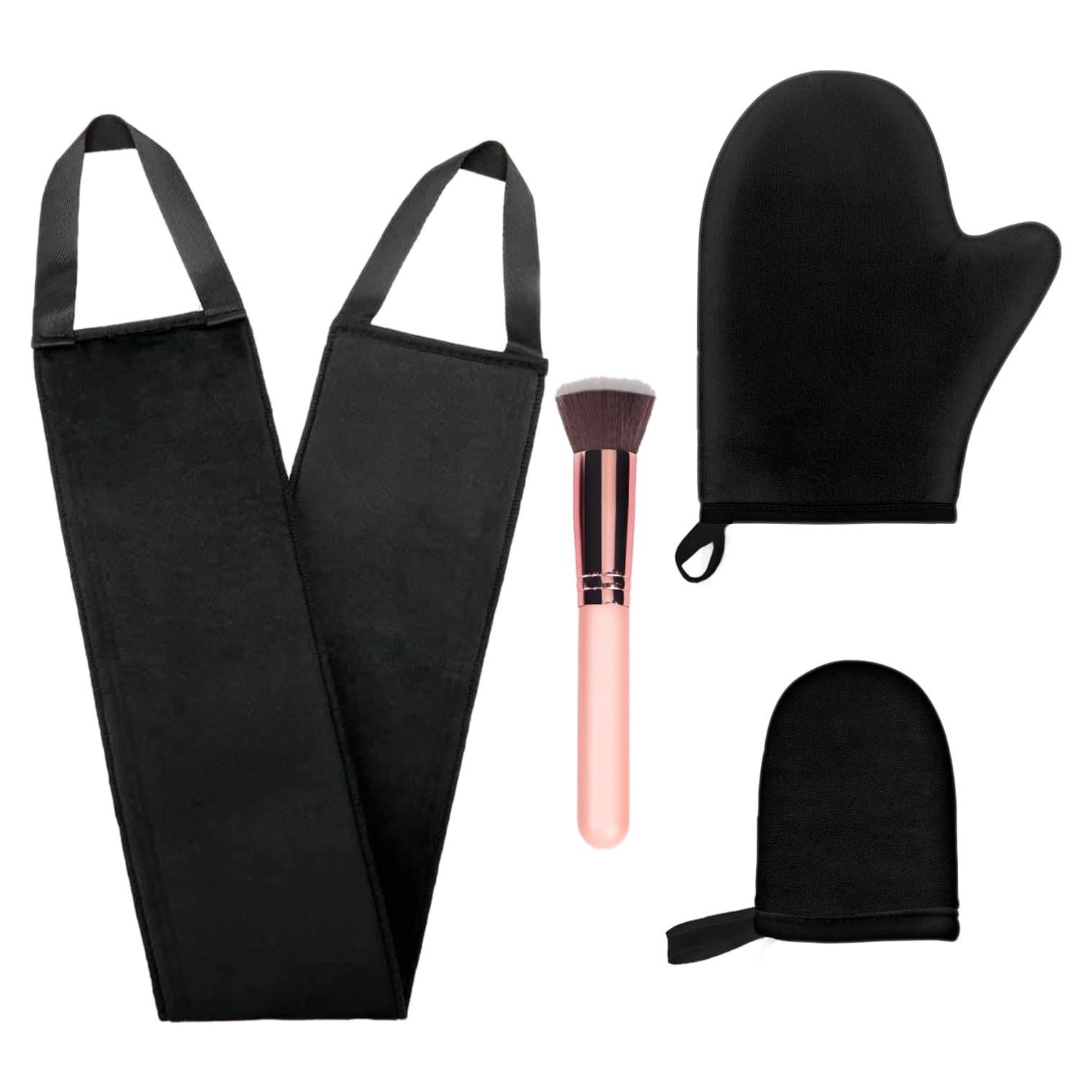 Kit de Aplicador de Autobronceador FIRSTPELLA 4 Piezas Negro