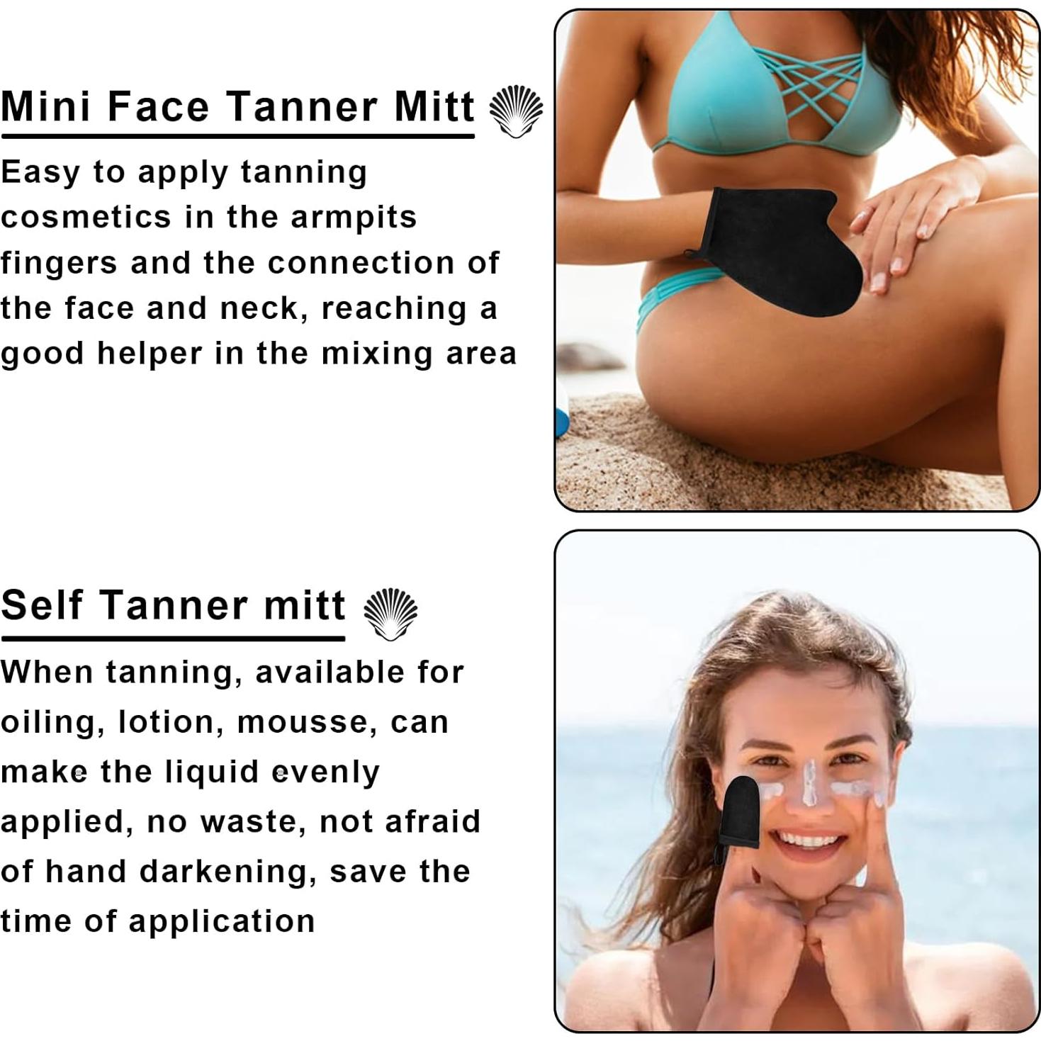 Kit de Aplicador de Autobronceador FIRSTPELLA 4 Piezas Negro