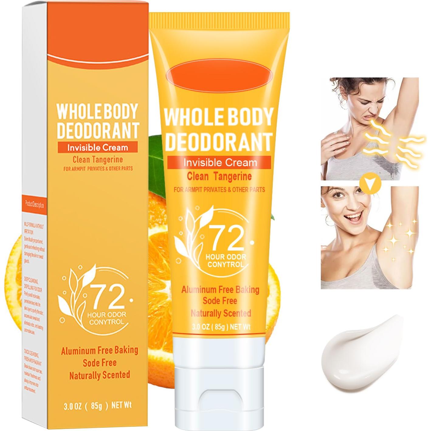 Desodorante Corporal Wenrny 72 Horas Sin Aluminio 85g Mandarina