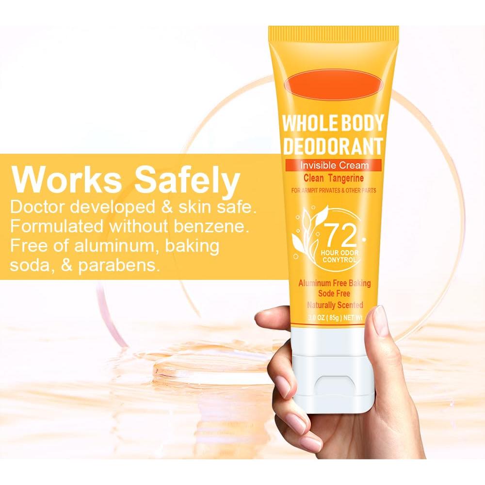 Desodorante Corporal Wenrny 72 Horas Sin Aluminio 85g Mandarina