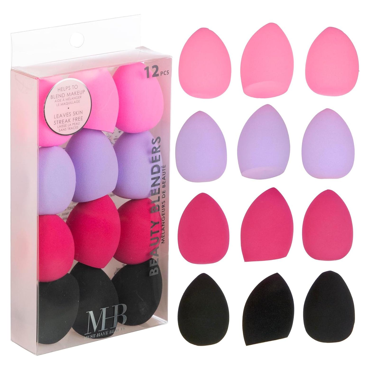 Paquete de 12 Esponjas de Maquillaje MHB - Beauty Blenders Variados