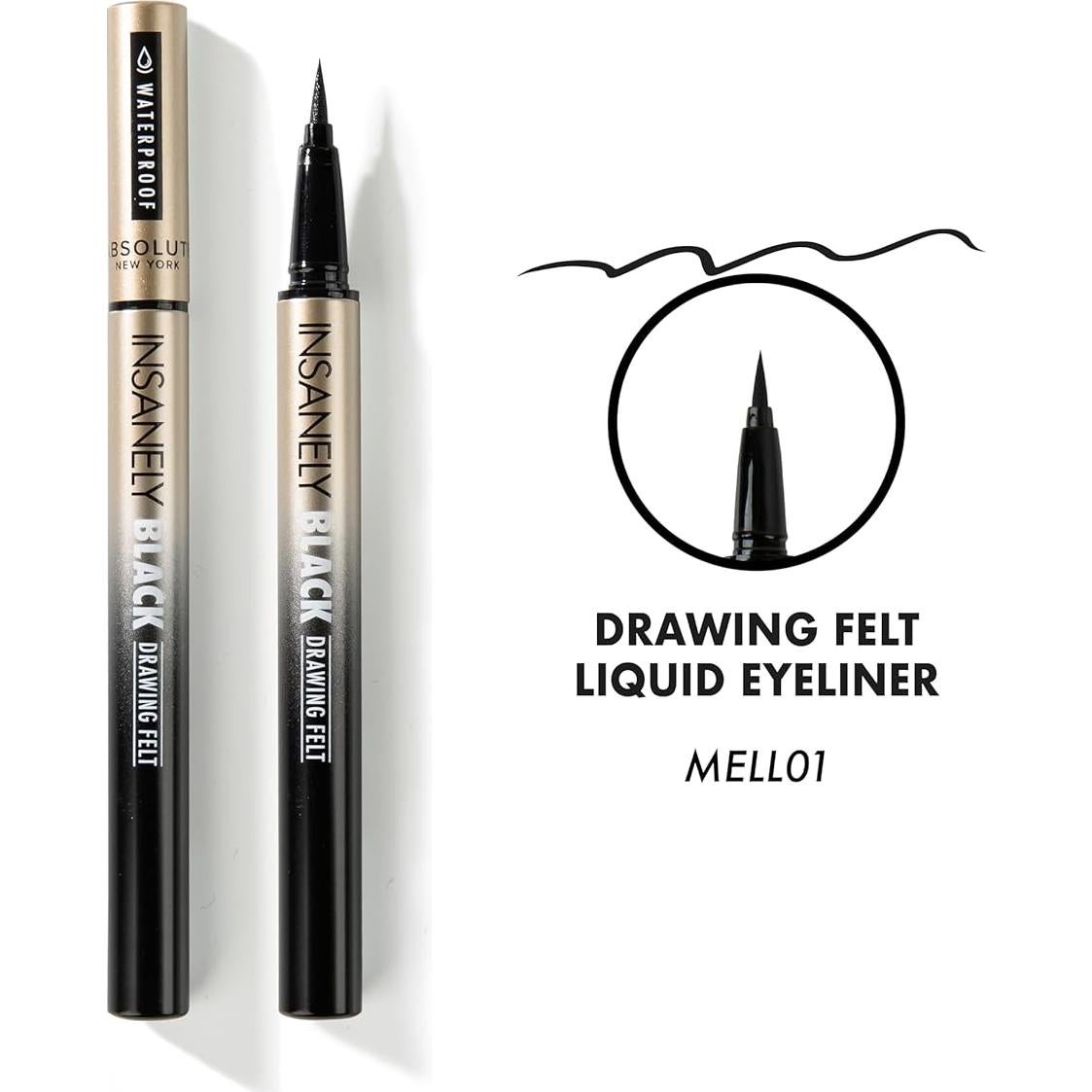 Delineador Líquido de Fieltro Negro Intenso Absolute New York