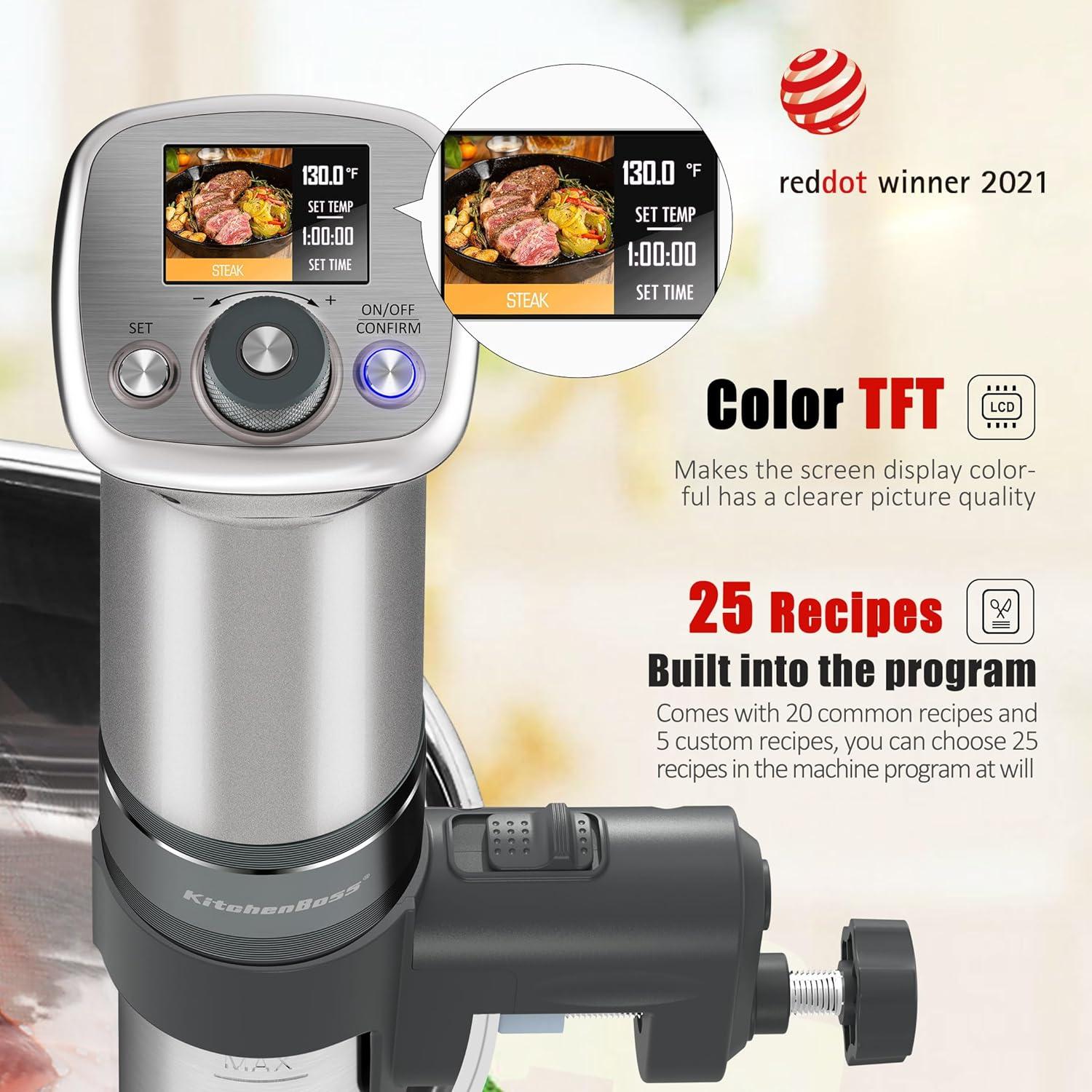 Cocinero Sous Vide KitchenBoss G320 1100W Acero Inoxidable