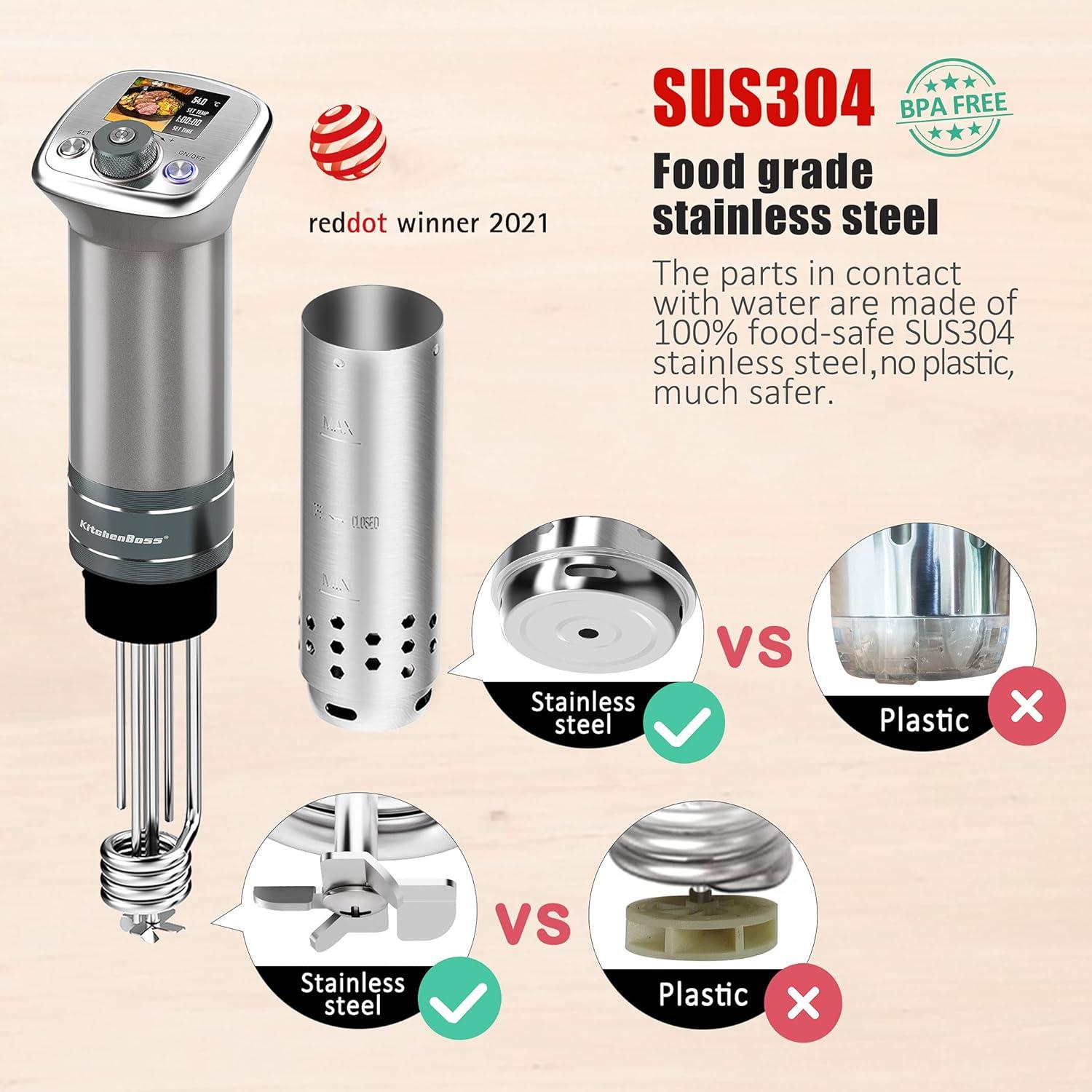 Cocinero Sous Vide KitchenBoss G320 1100W Acero Inoxidable