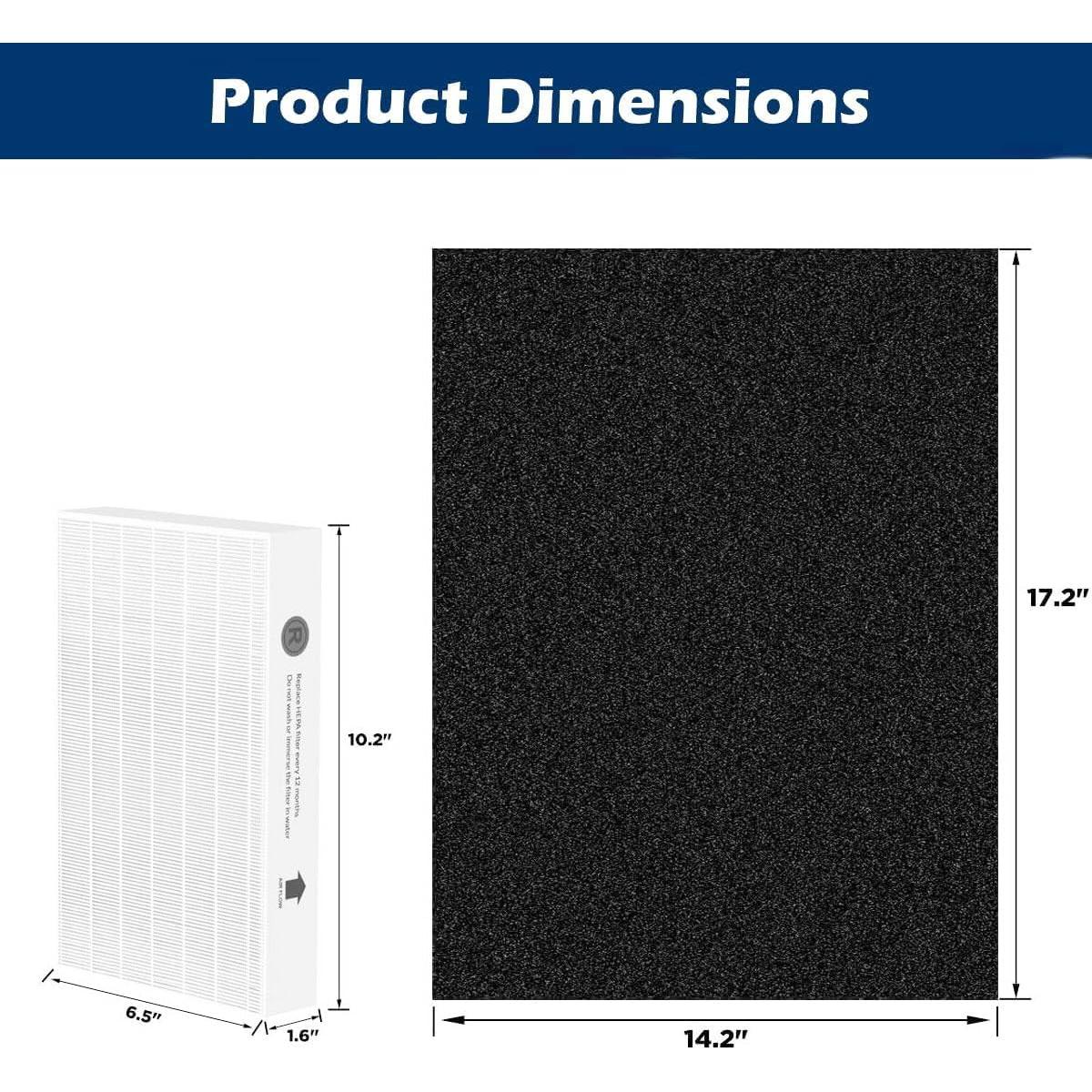 Filtros HEPA Goodsby HPA300 3x R + 4x Pre Carbono para Honeywell