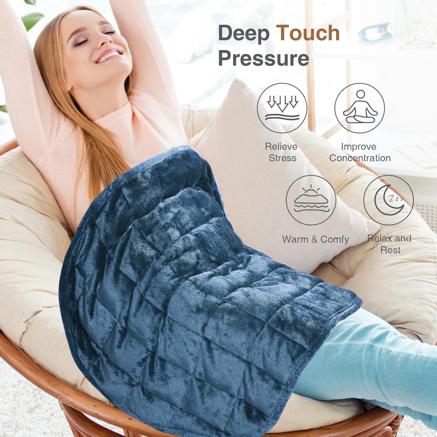 Manta con Peso Alomidds 3.2kg Gris Azulado 73.7x61cm