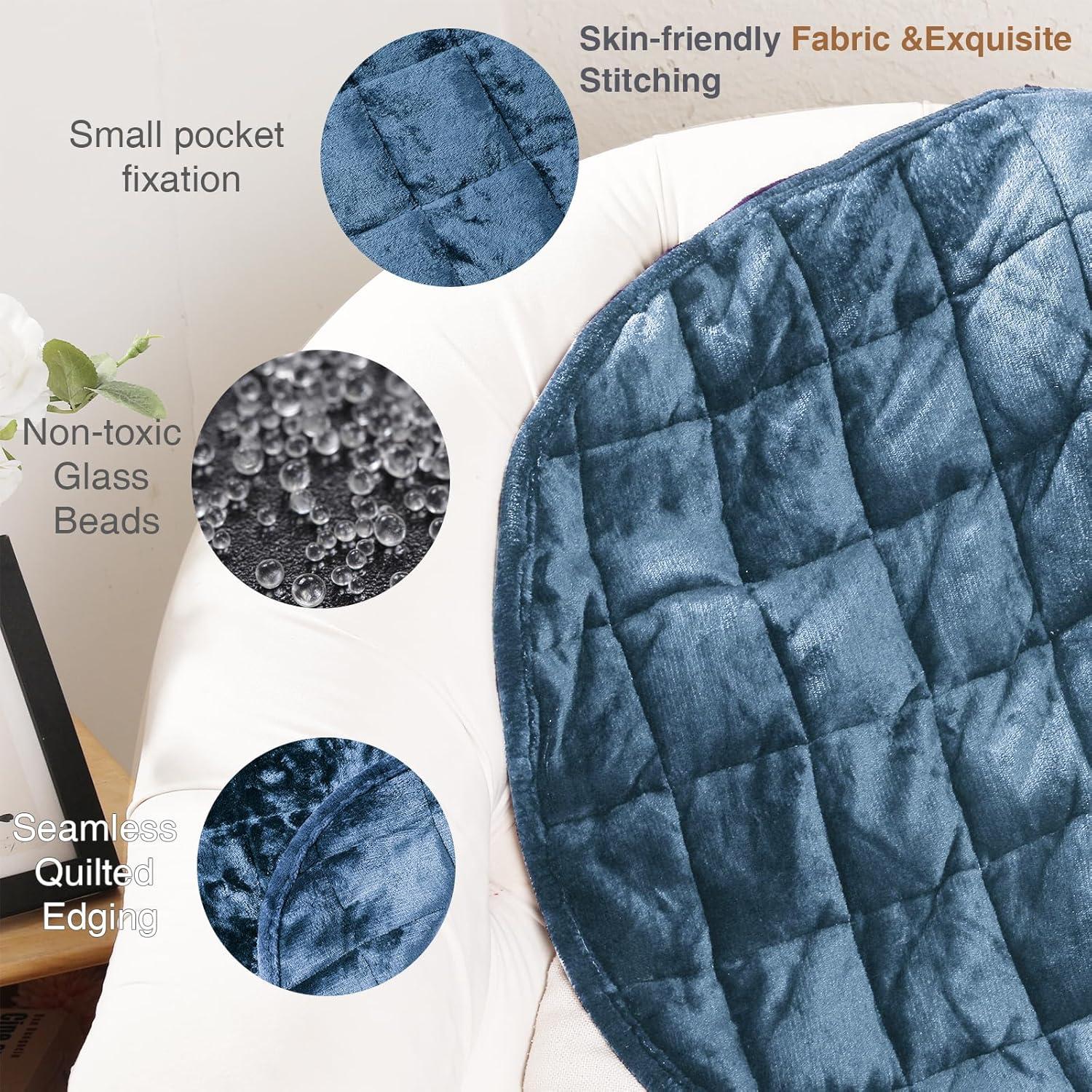 Manta con Peso Alomidds 3.2kg Gris Azulado 73.7x61cm