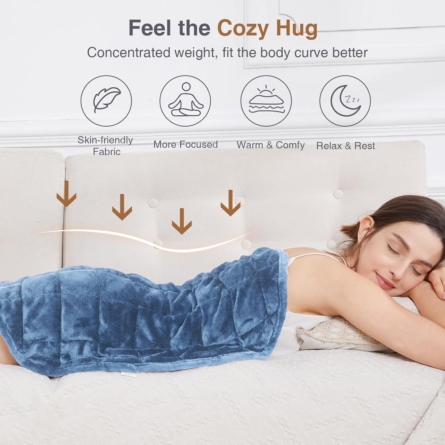 Manta con Peso Alomidds 3.2kg Gris Azulado 73.7x61cm