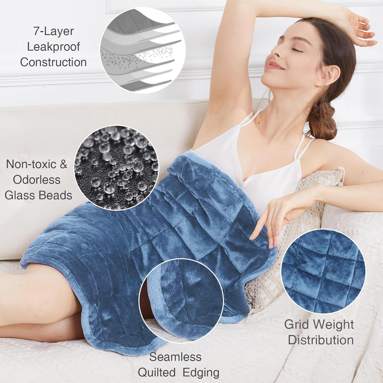 Manta con Peso Alomidds 3.2kg Gris Azulado 73.7x61cm