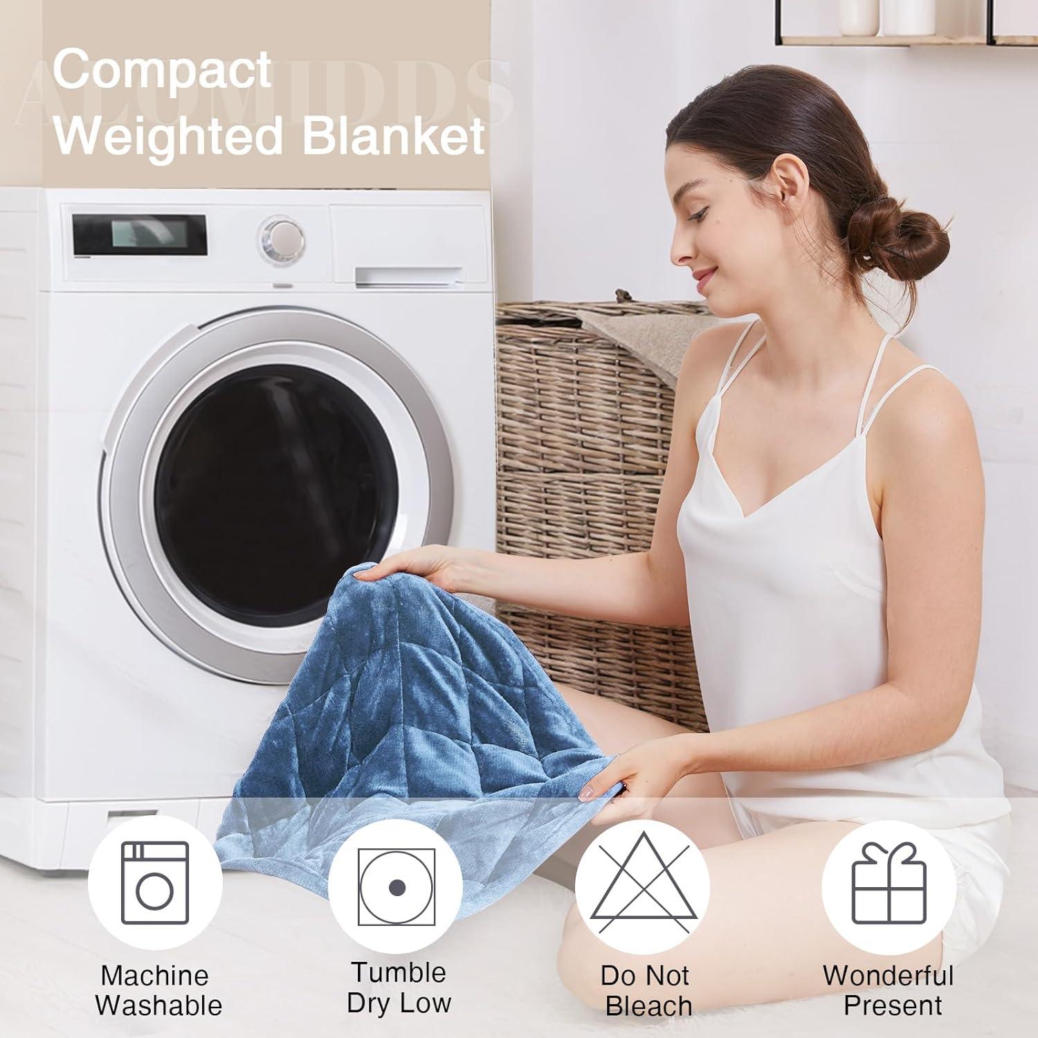 Manta con Peso Alomidds 3.2kg Gris Azulado 73.7x61cm