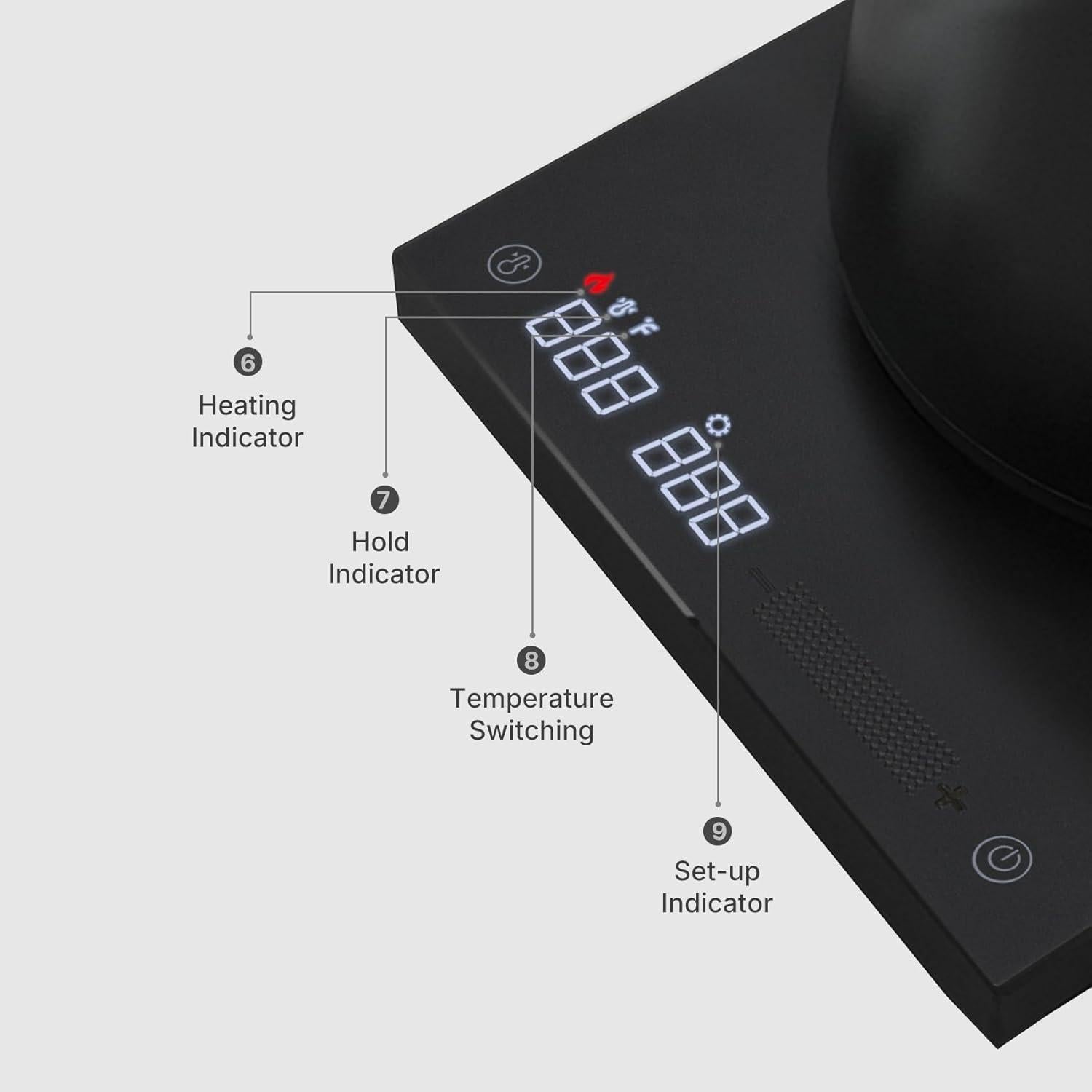 Hervidor Eléctrico TIMEMORE 600ML con Control de Temperatura