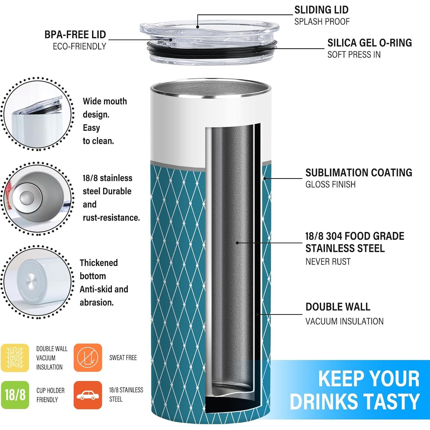 Taza Aislada de Acero Inoxidable TUMBTU 600ml Verde con Tapa