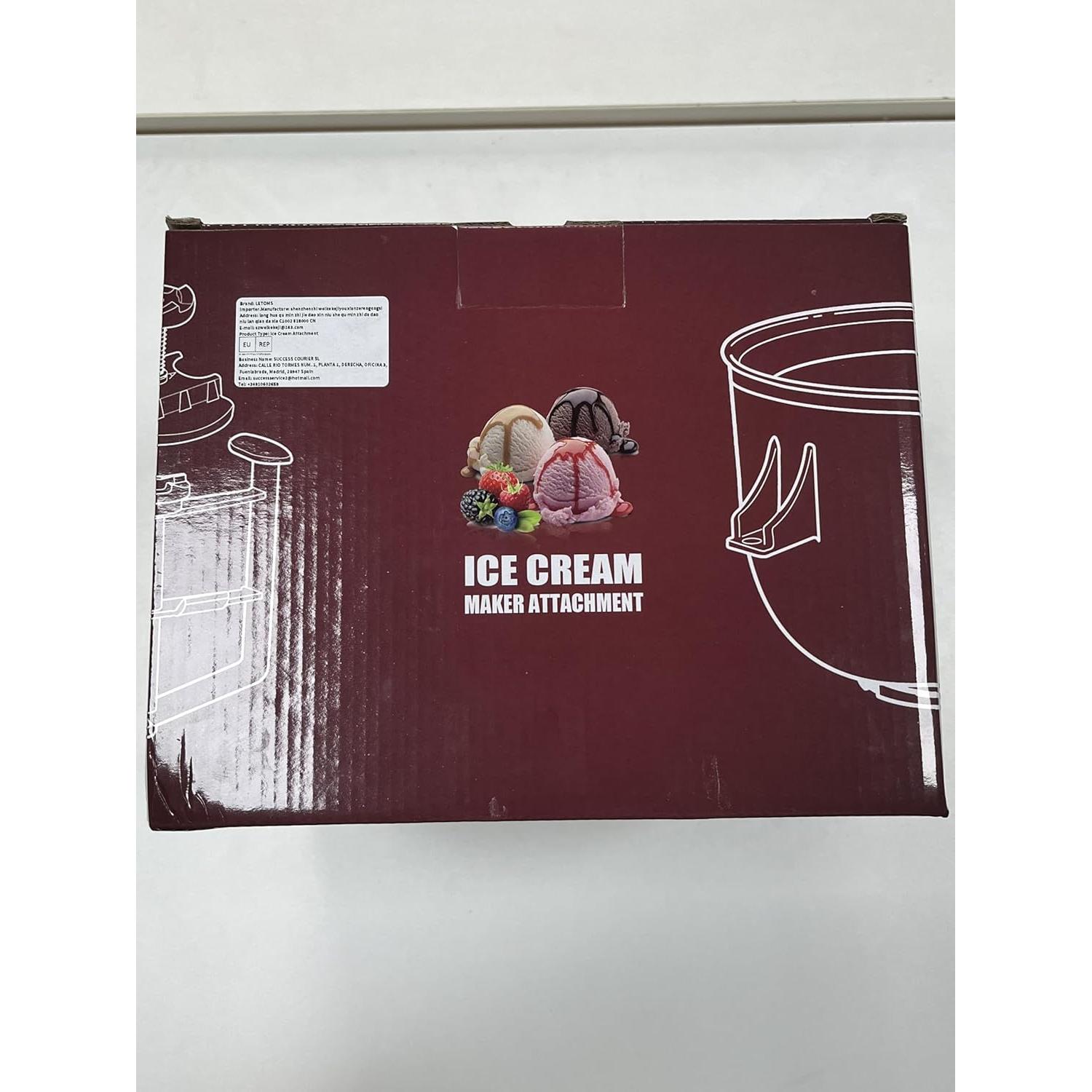 Tazón de Helado 2QT LETOMS para Kitchenaid 4.5/5/6/7QT