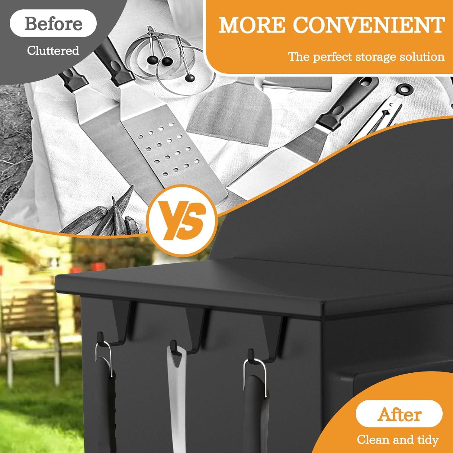 Ganchos para Parrillas Sirozi 3 Pack de Aluminio Negro