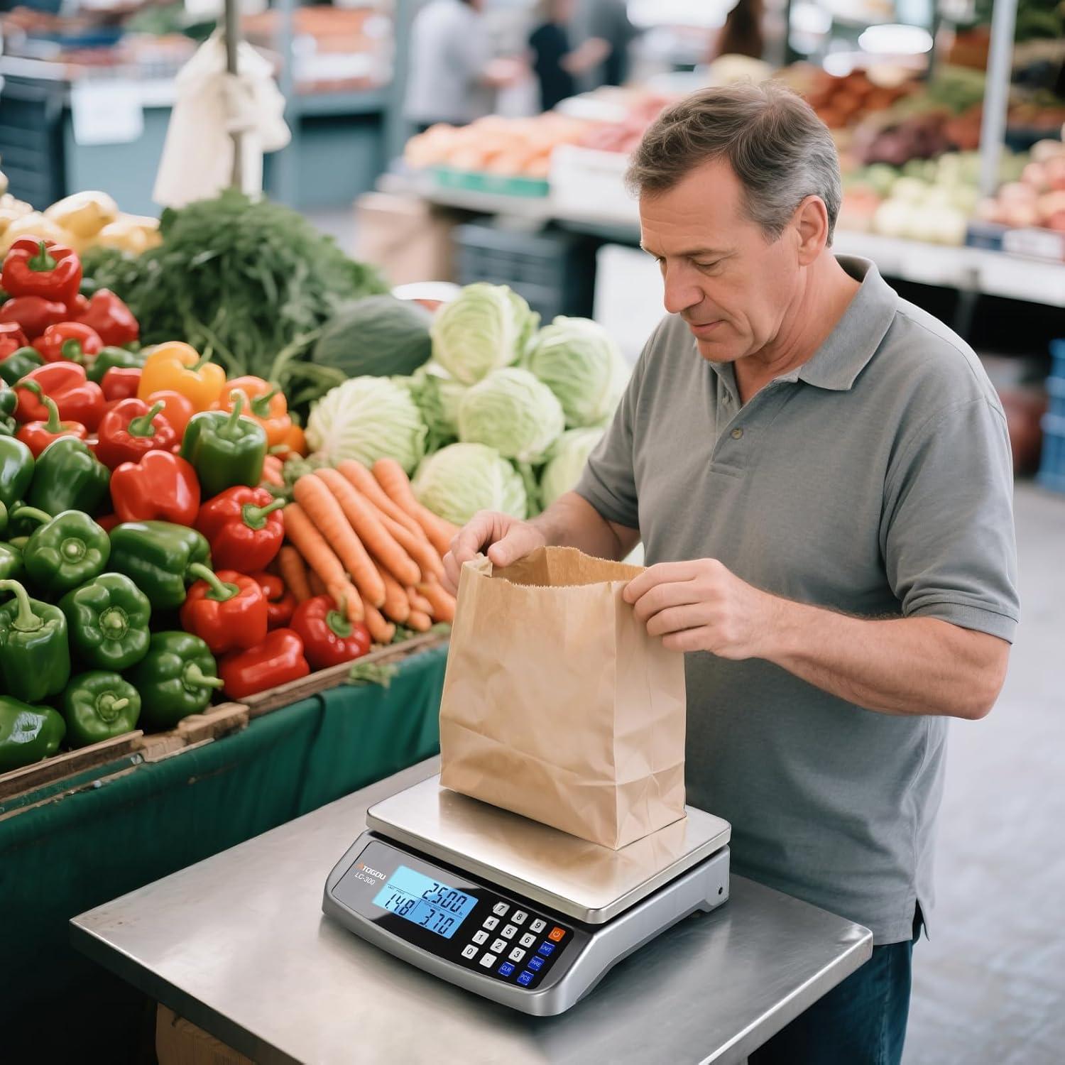 Escala de Cocina Digital 30kg Acero Inoxidable LC300 Gris