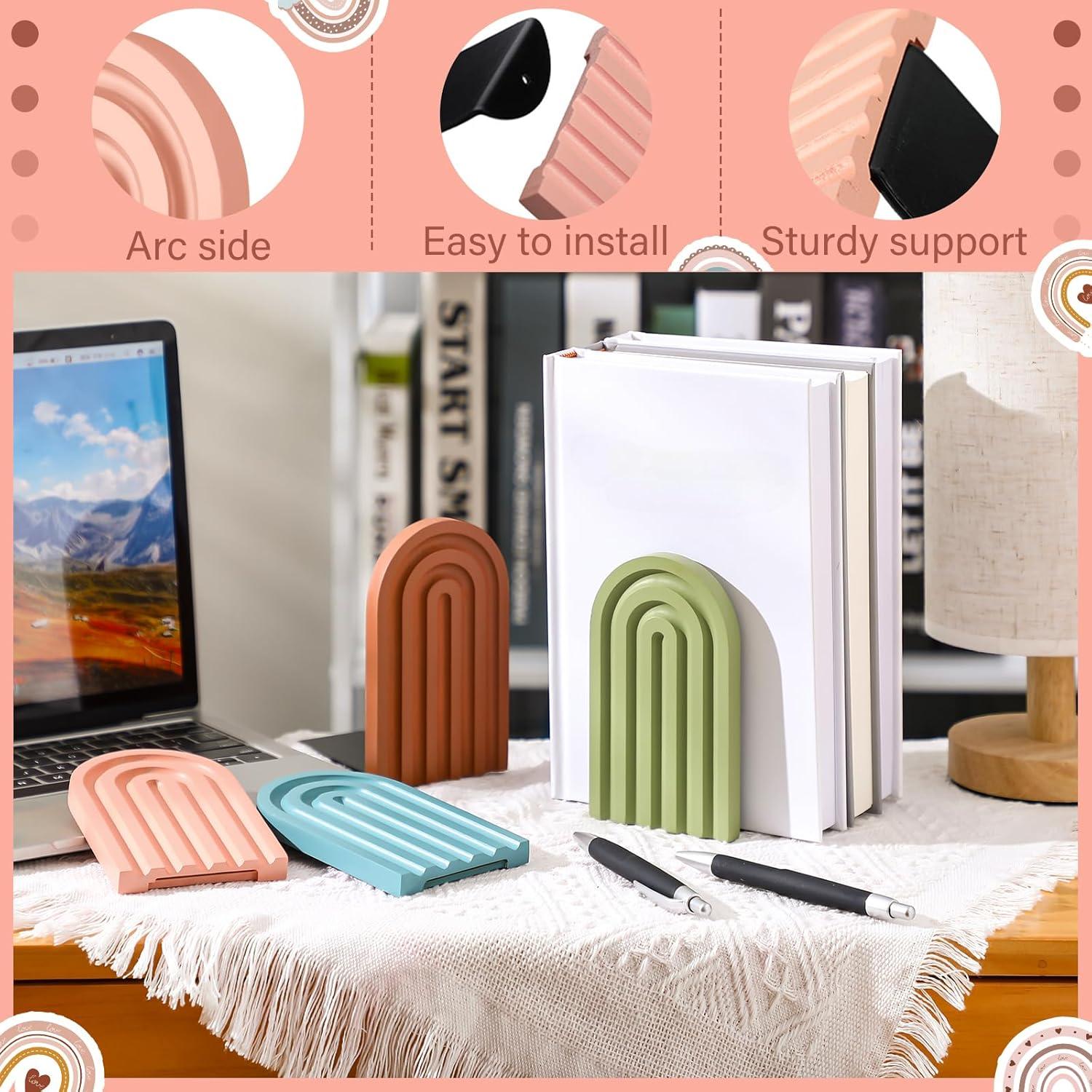 Soportes de Libros Arco Iris Harloon 4 Pcs Antideslizantes