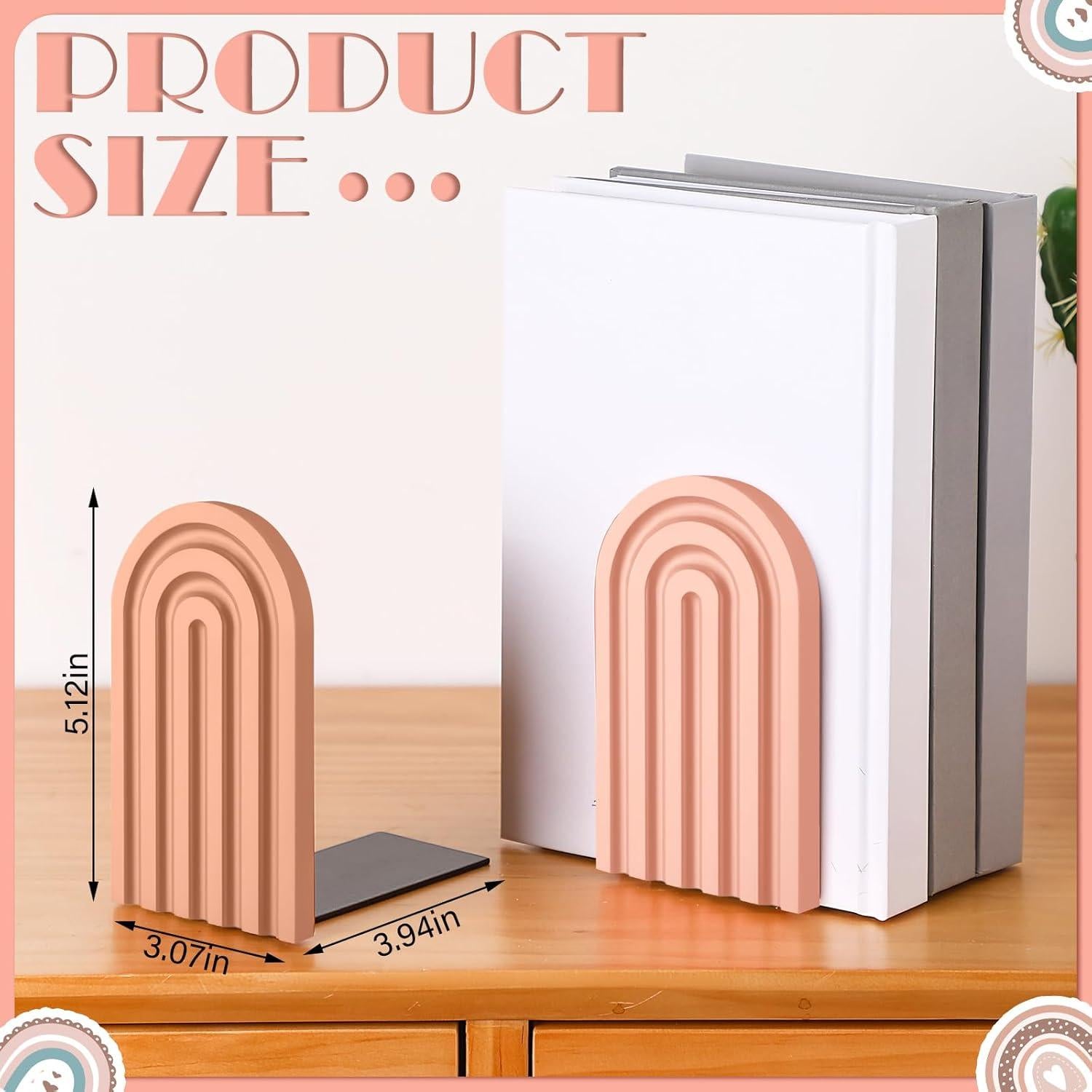 Soportes de Libros Arco Iris Harloon 4 Pcs Antideslizantes