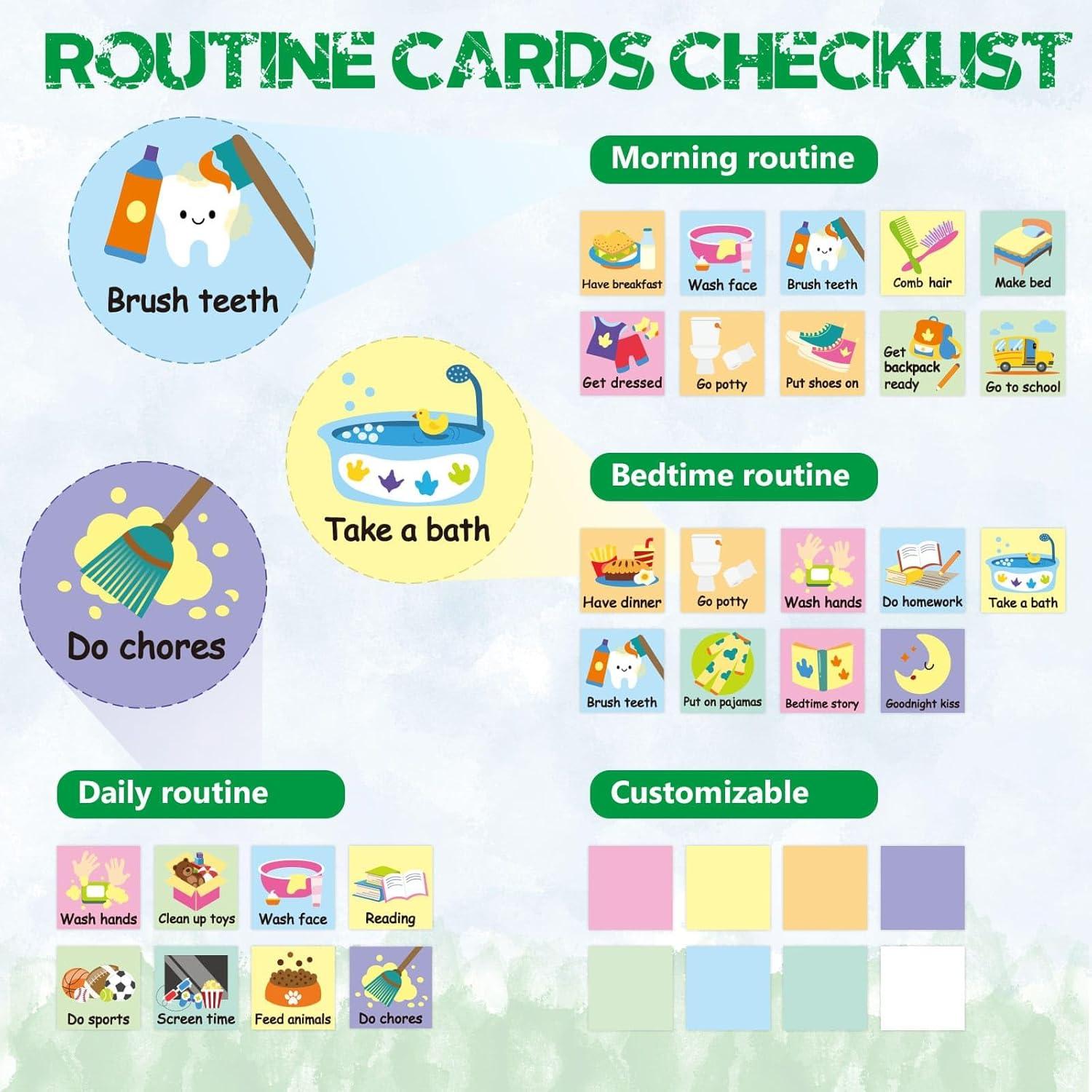 Gráfico de Rutina Diaria WERNNSAI Dinosaurio 33x28 cm