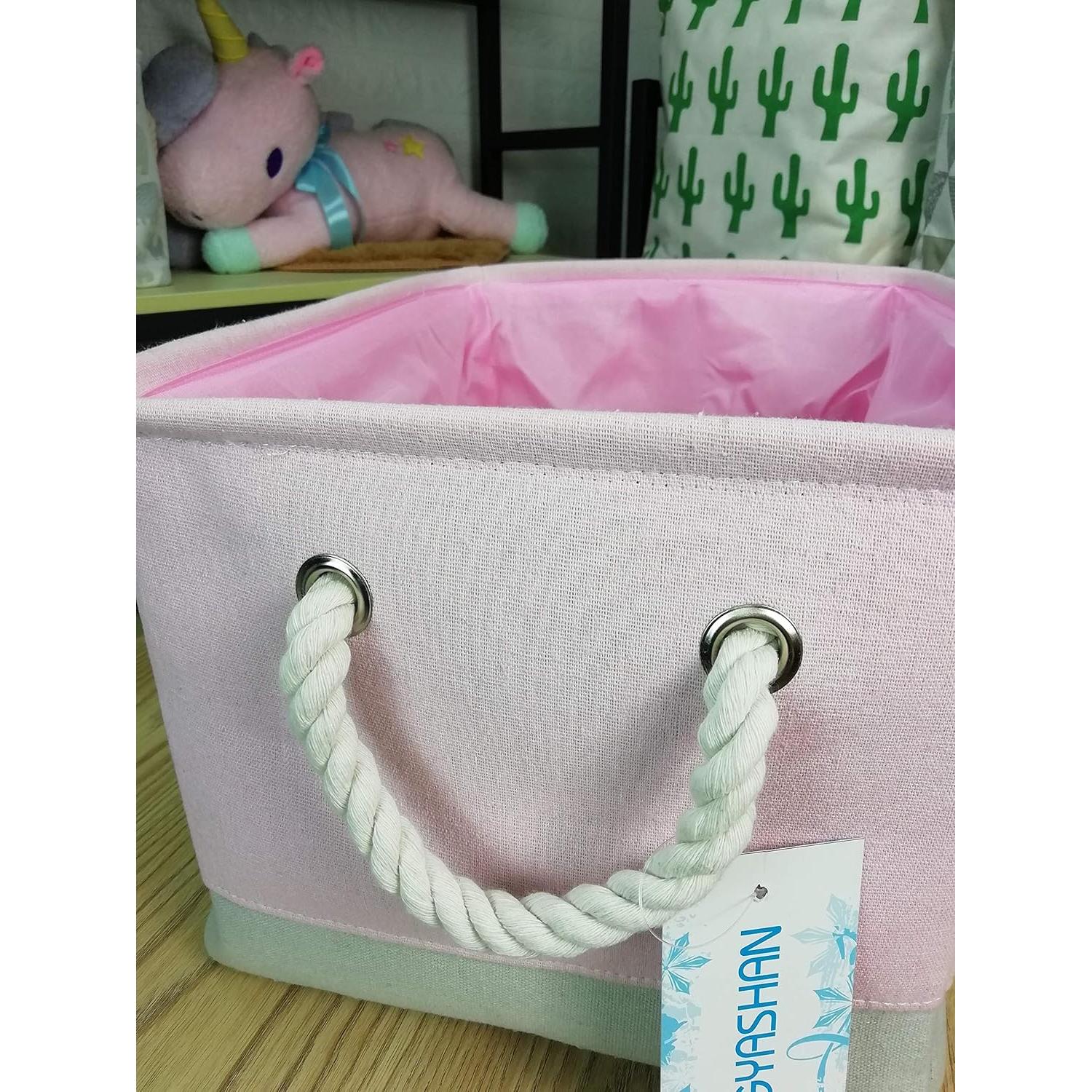 Caja de Almacenamiento Plegable LANGYASHAN 40x28x22 cm Rosa Niña