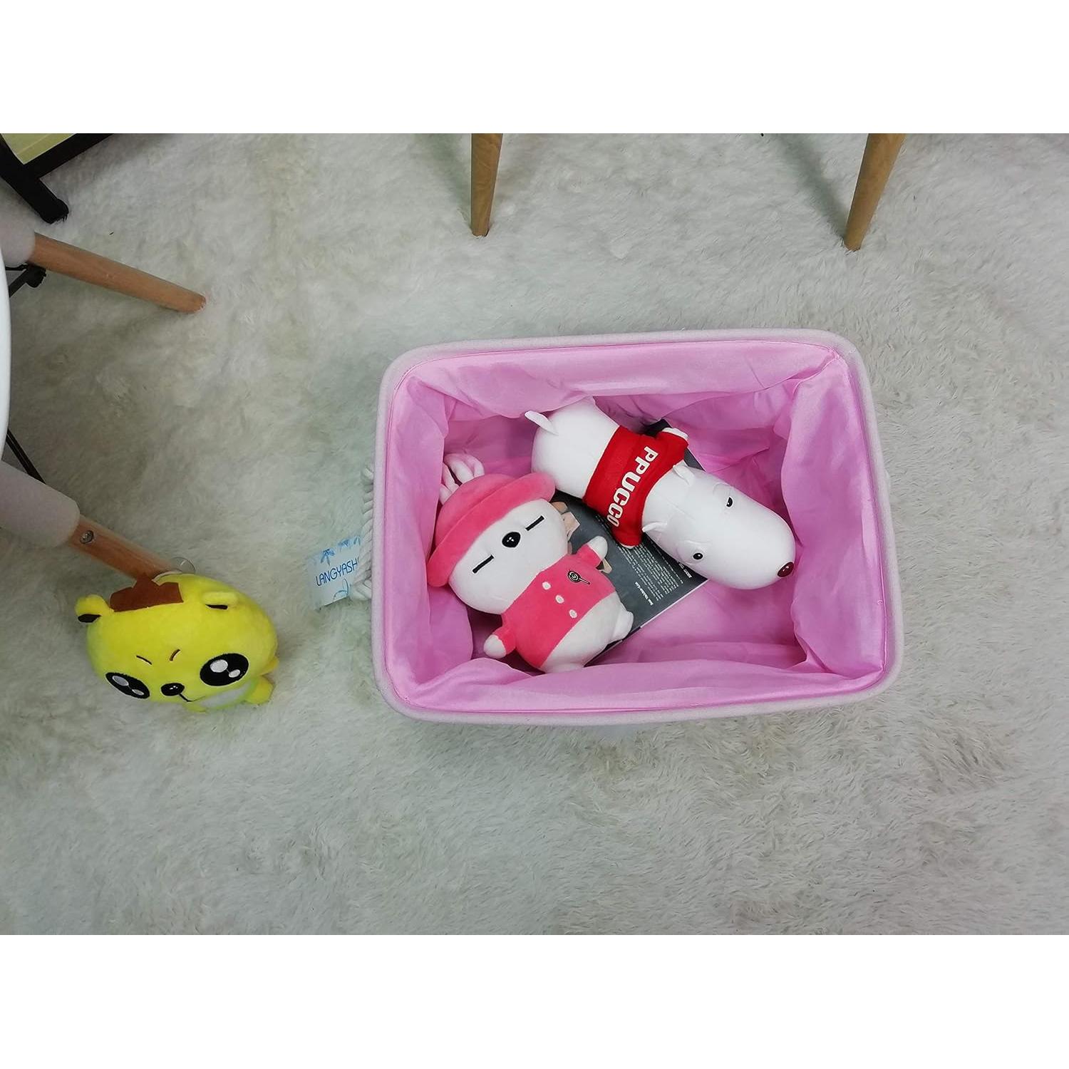 Caja de Almacenamiento Plegable LANGYASHAN 40x28x22 cm Rosa Niña