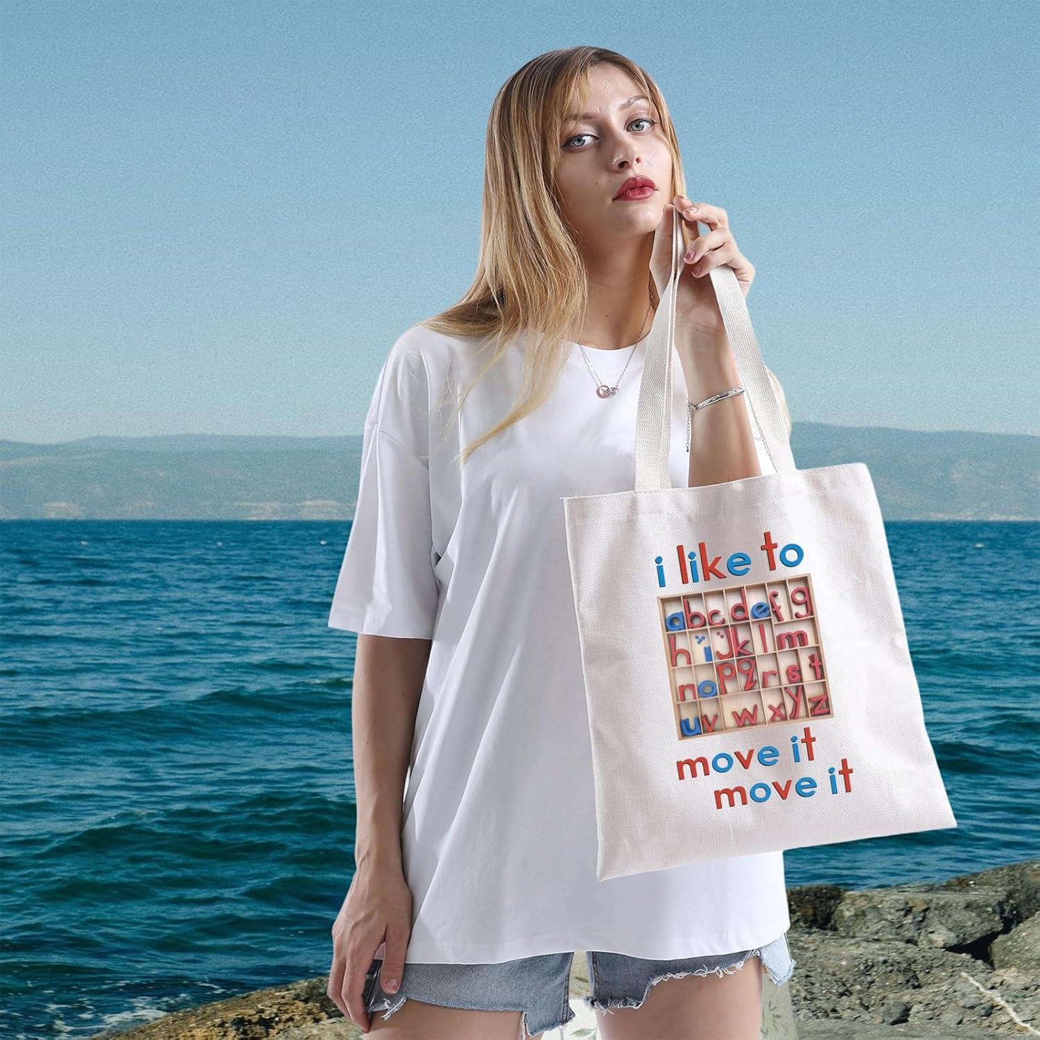 Bolsa Tote de Lona Lywjyb Móvil 39x35cm para Mujer