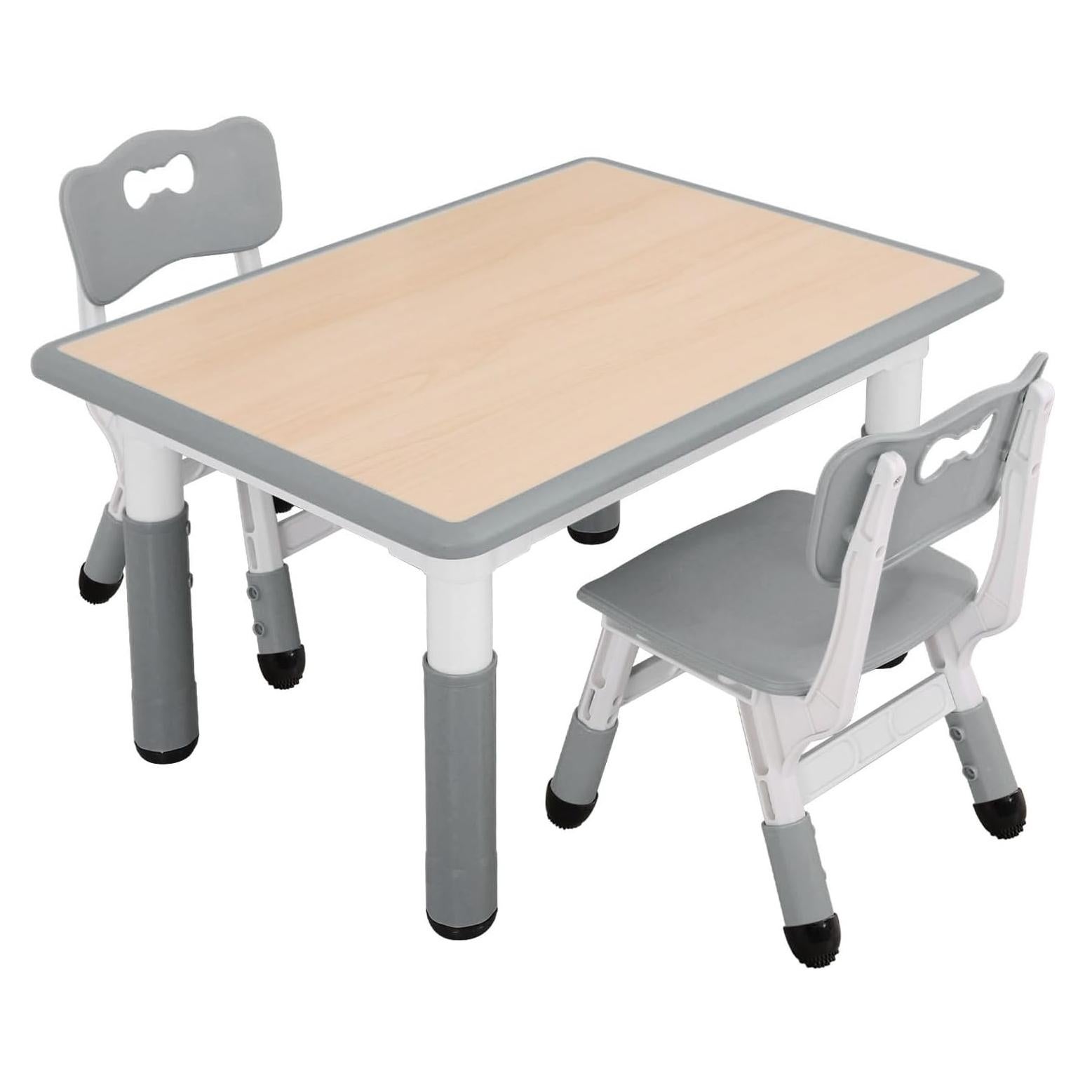 Conjunto de Mesa y Sillas UNICOO Ajustable para Niños 2-10 Años