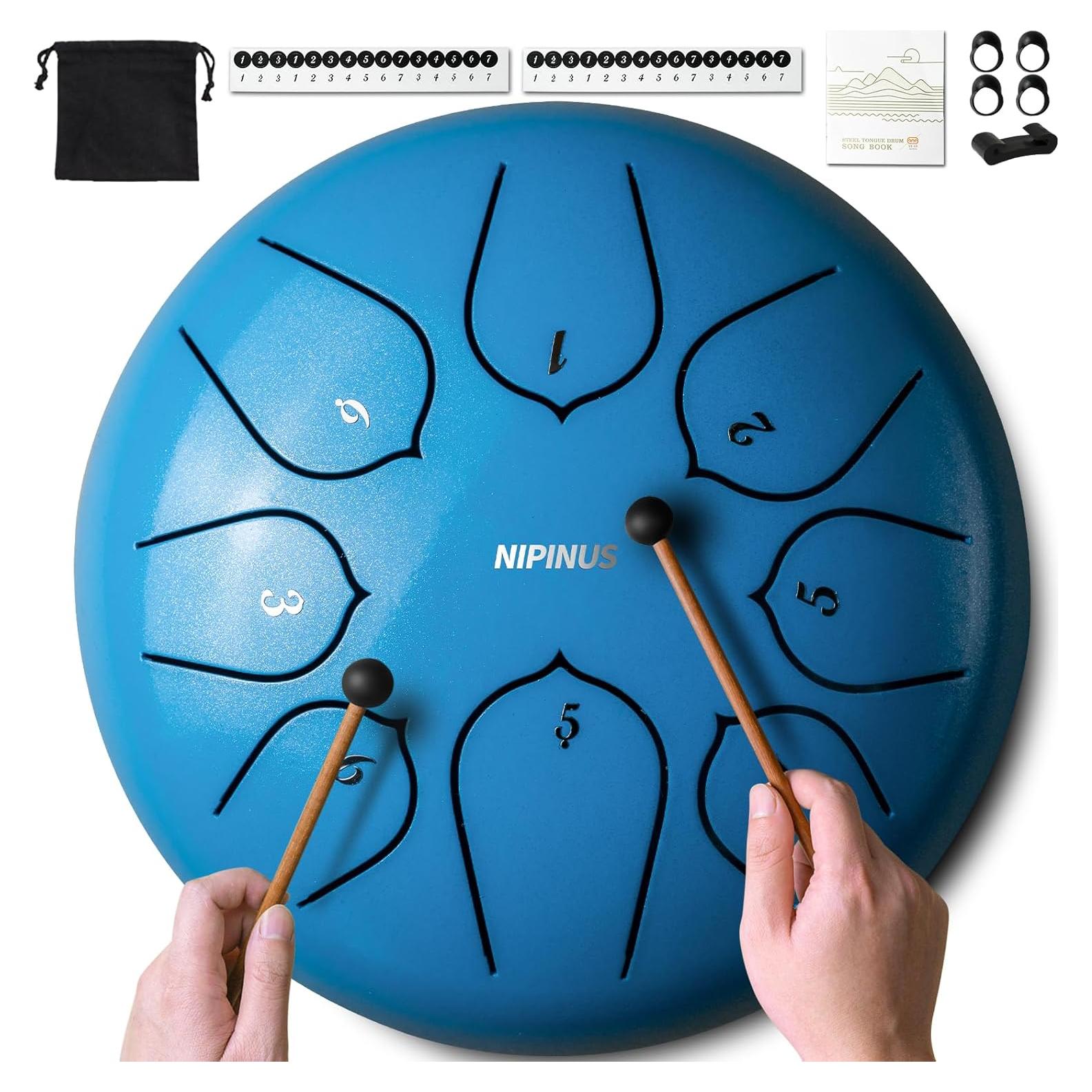 Tambor de Lluvia NIPINUS 6" Acero 8 Notas Impermeable