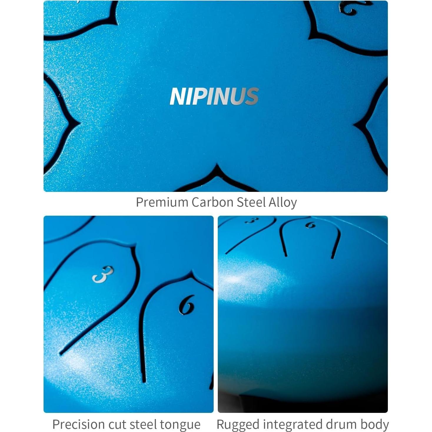 Tambor de Lluvia NIPINUS 6" Acero 8 Notas Impermeable