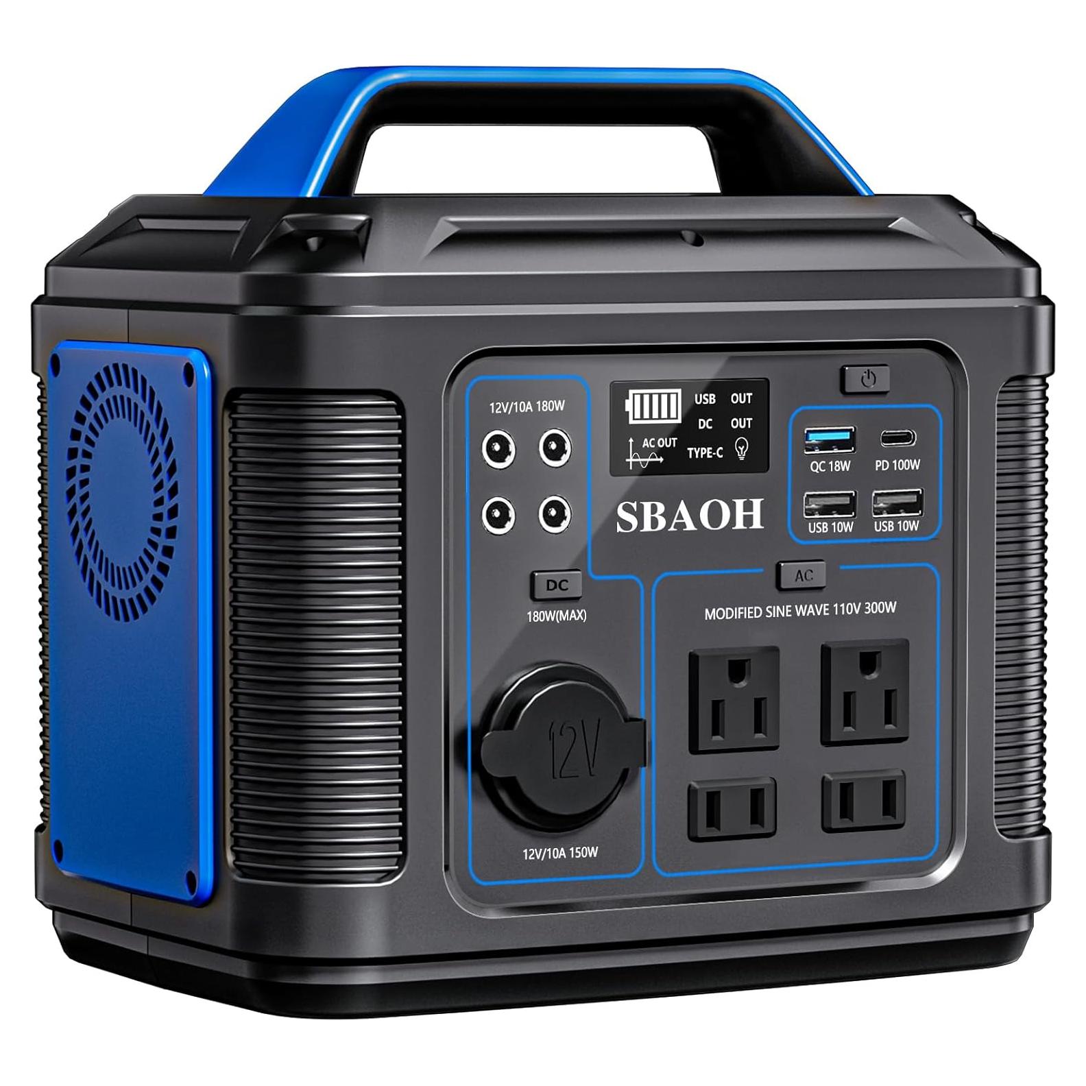 Estación de Energía Portátil SBAOH P302 296Wh 300W Carga Rápida