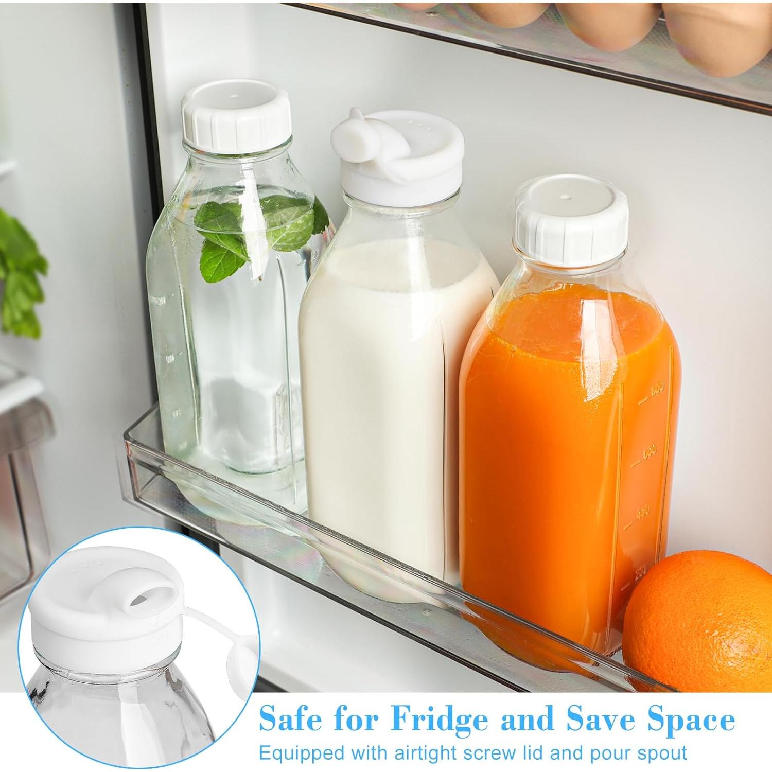 Paquete de 4 Botellas de Vidrio Syntic 1L Herméticas con Tapa