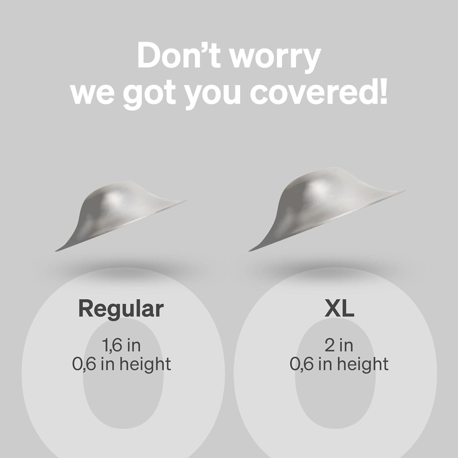 Copas de Lactancia de Plata LoveNoobs XL - Sin Níquel