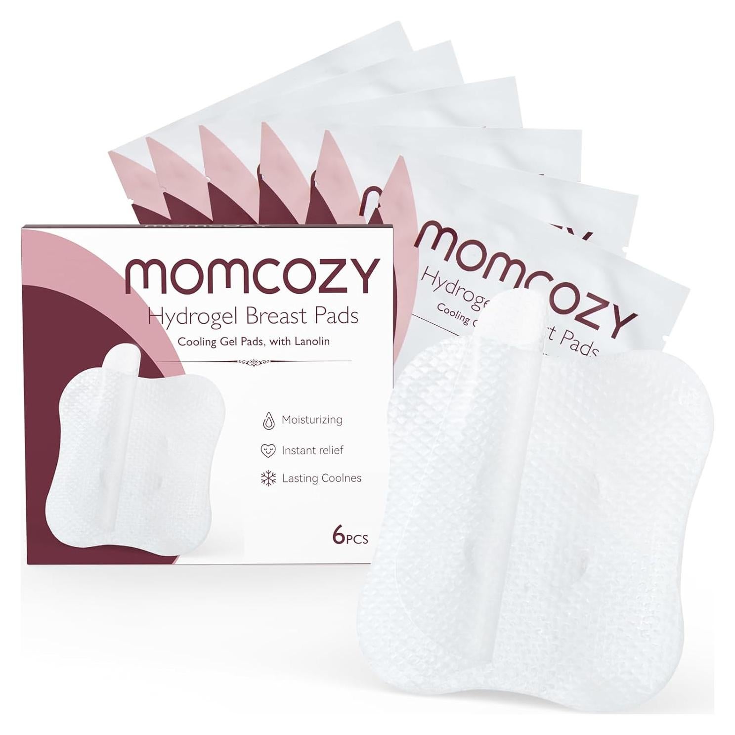 Almohadillas de Hidrogel para Pezones Momcozy 6 PCS - Alivio Lactancia