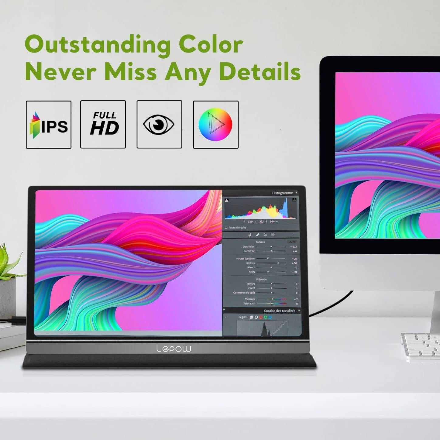 Monitor Portátil Lepow Z1-Gamut 15.6" FHD IPS Tipo-C