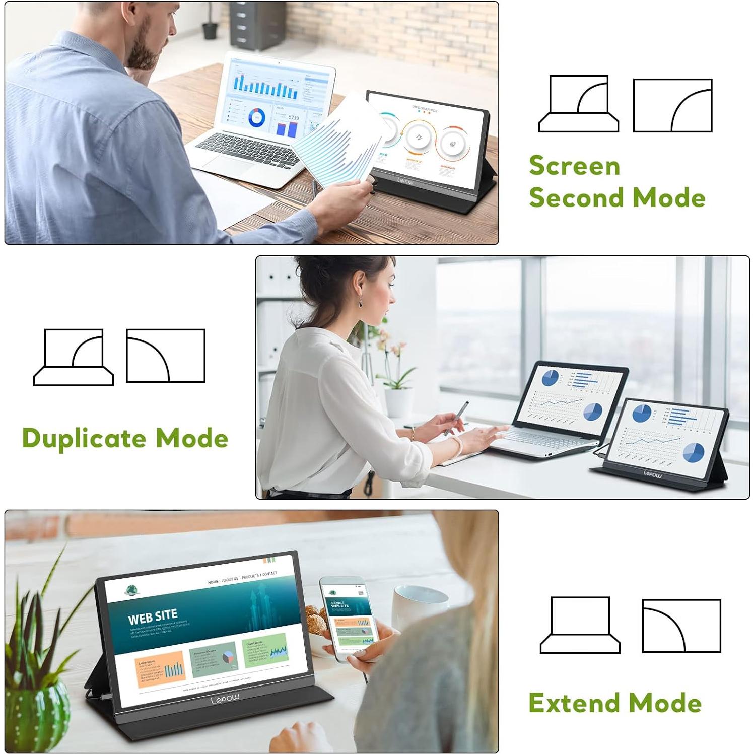 Monitor Portátil Lepow Z1-Gamut 15.6" FHD IPS Tipo-C