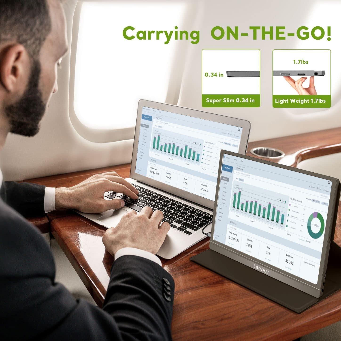 Monitor Portátil Lepow Z1-Gamut 15.6" FHD IPS Tipo-C