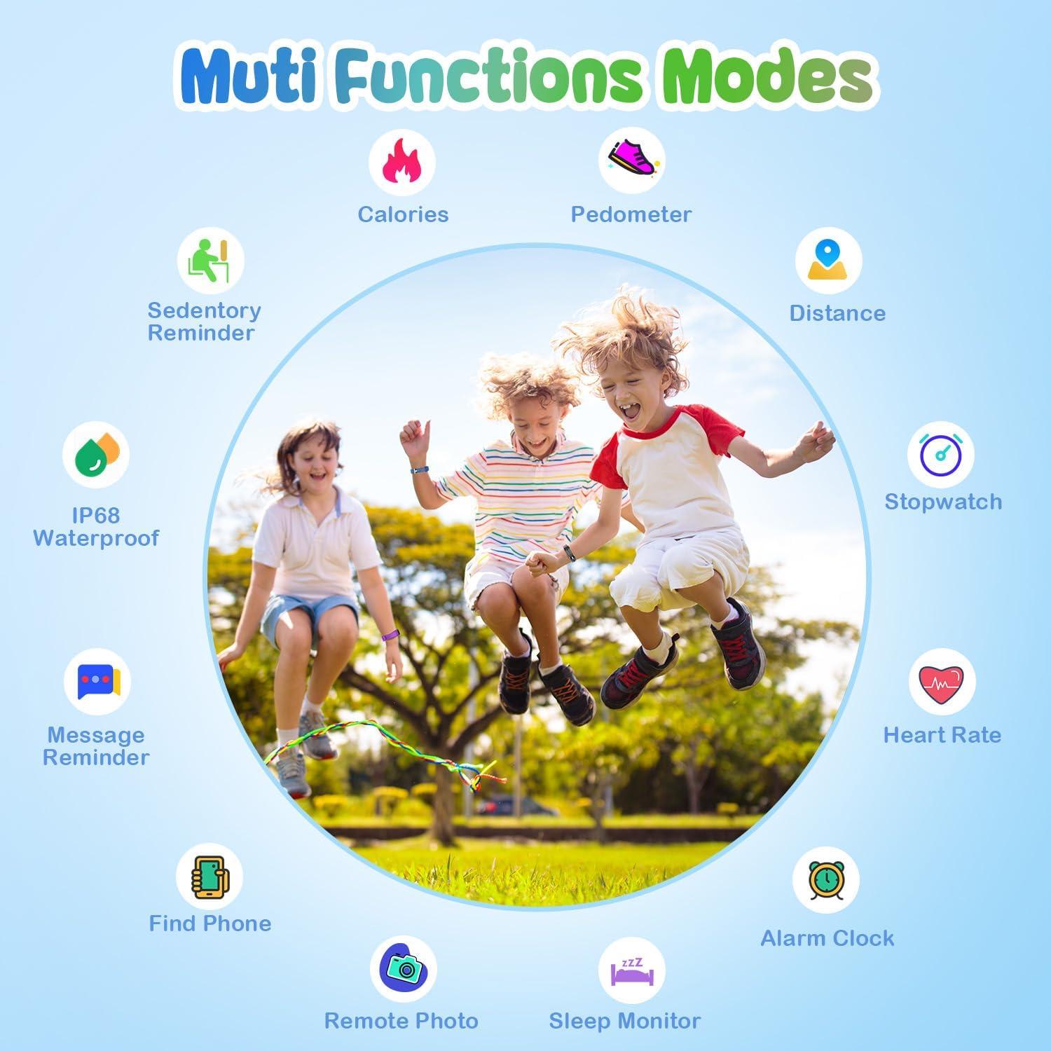 Reloj Inteligente de Fitness Niizero para Niños Negro IP67