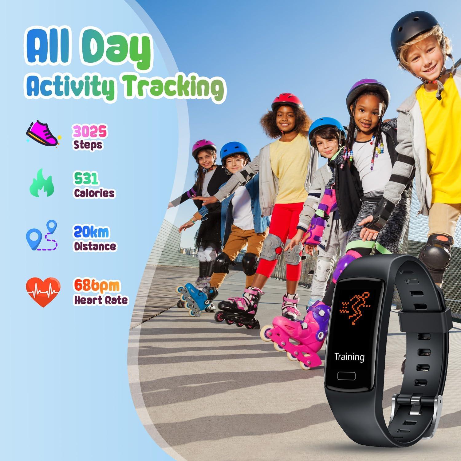 Reloj Inteligente de Fitness Niizero para Niños Negro IP67