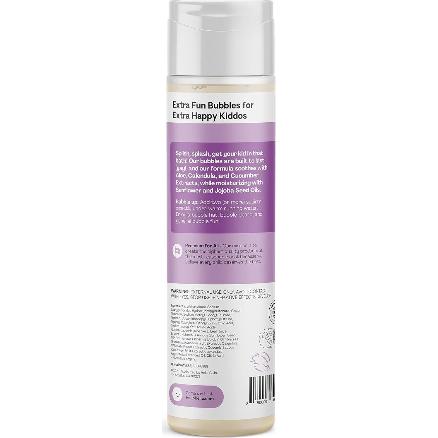 Baño de Burbujas Hello Bello 295 ml Aroma Lavanda Hipoalergénico