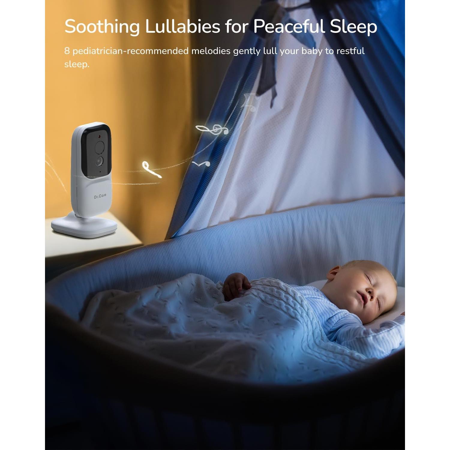 Monitor de Bebé Dr.Care BBM202 con 2 Cámaras y Pantalla 7.1 cm