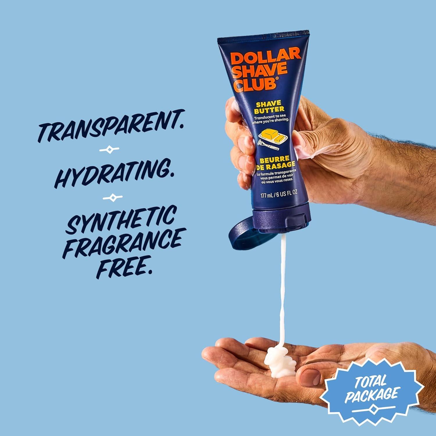 Set de Afeitado Premium Dollar Shave Club | 4 Recargas, Mango Heavy Metal, Exfoliante y Mantequilla